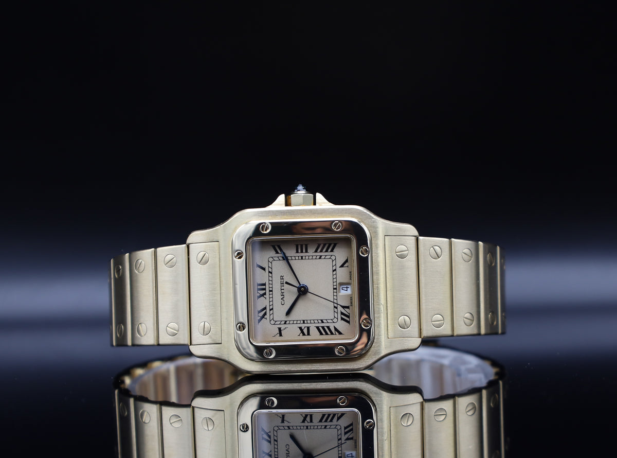 Cartier Santos Galbee - 750er Vollgold - 1991 - Fullset - Ref. 887901