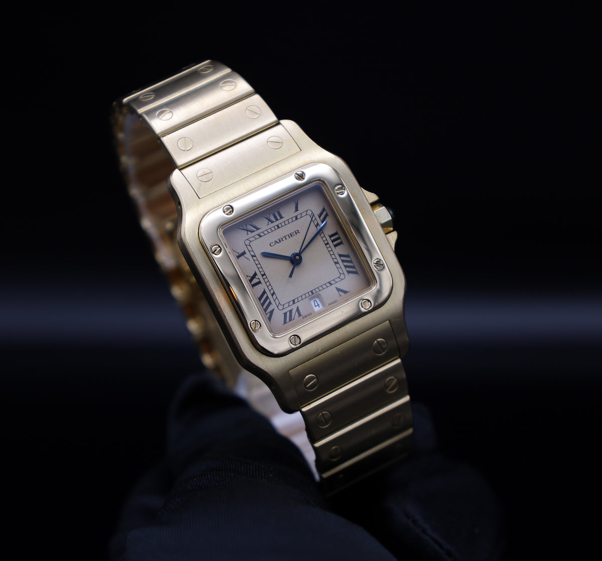 Cartier Santos Galbee - 750er Vollgold - 1991 - Fullset - Ref. 887901