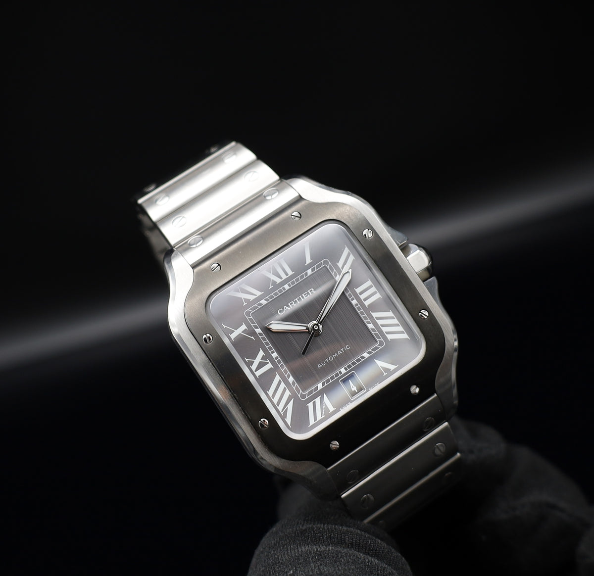 Cartier Santos De Cartier Grau Stahl u. Kautschukband - 2022 - WSSA0037 -Fullset