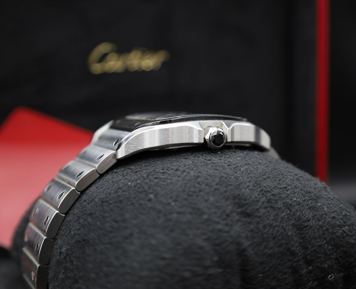 Cartier Santos De Cartier Grau Stahl u. Kautschukband - 2022 - WSSA0037 -Fullset