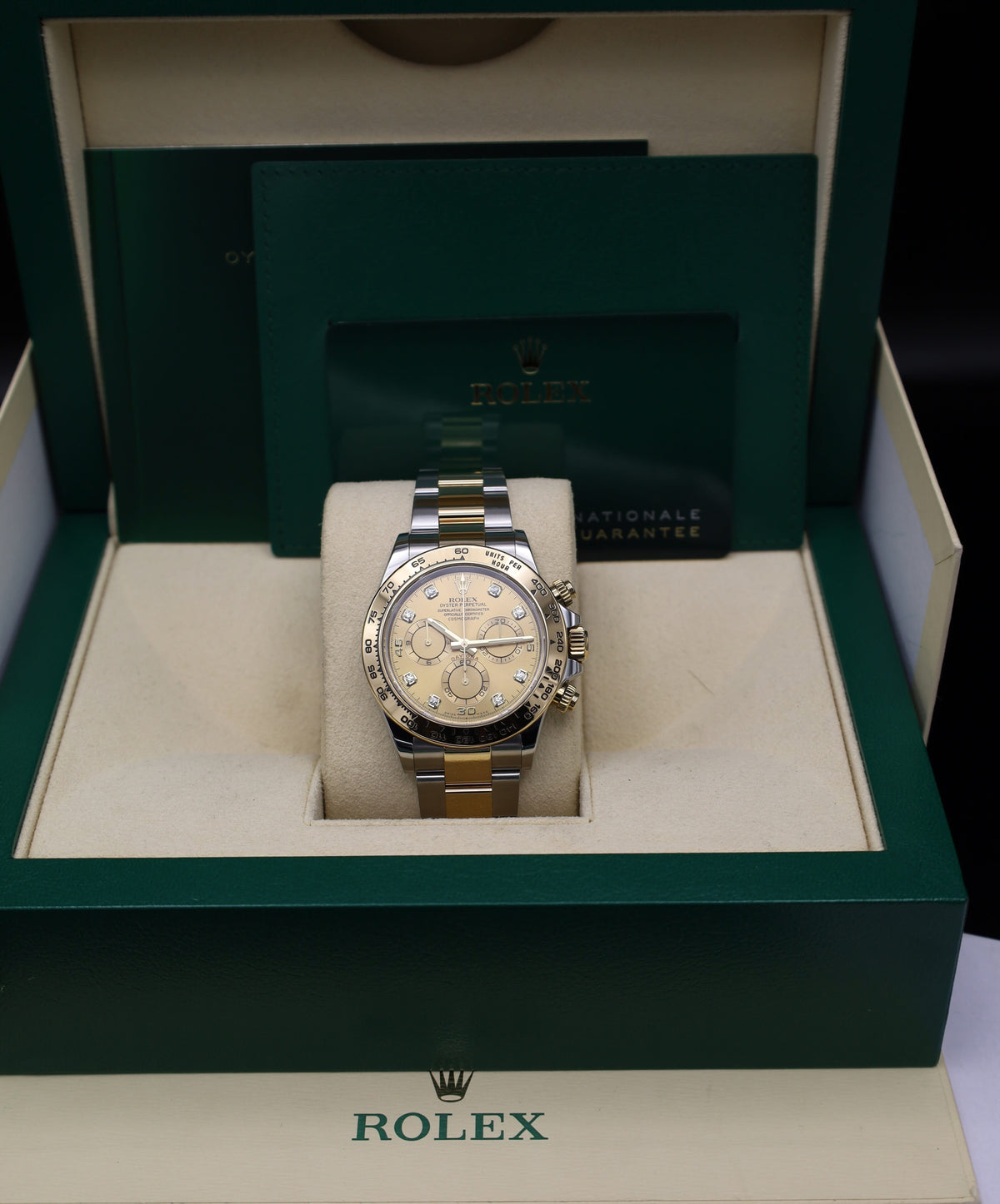 Rolex Daytona - Stahl/Gold - 116503 - Champagner Diamant Zifferblatt - 2020 - Fullset