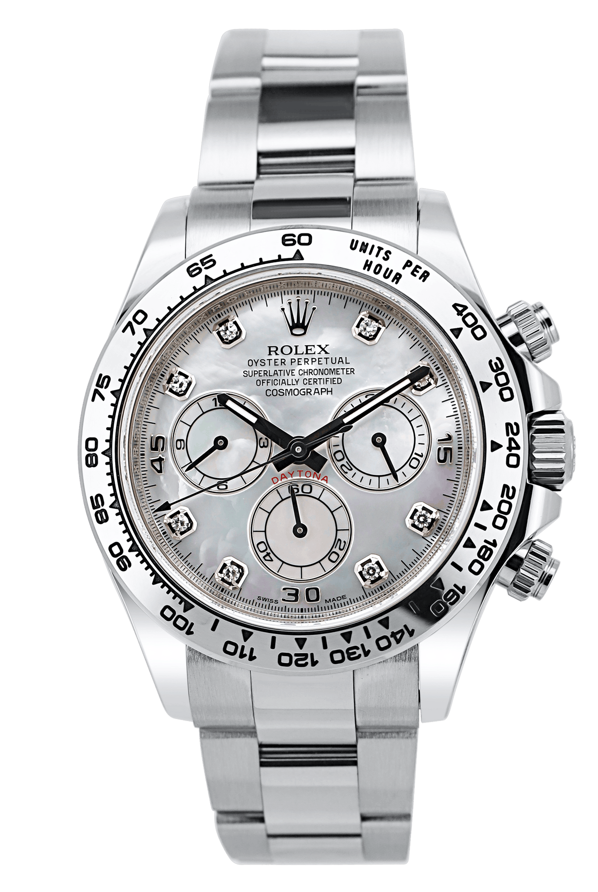 Rolex Daytona Weißgold Perlmutt Zifferblatt - LC100 - MOP - 2021 - Fullset - Oysterband - 116509