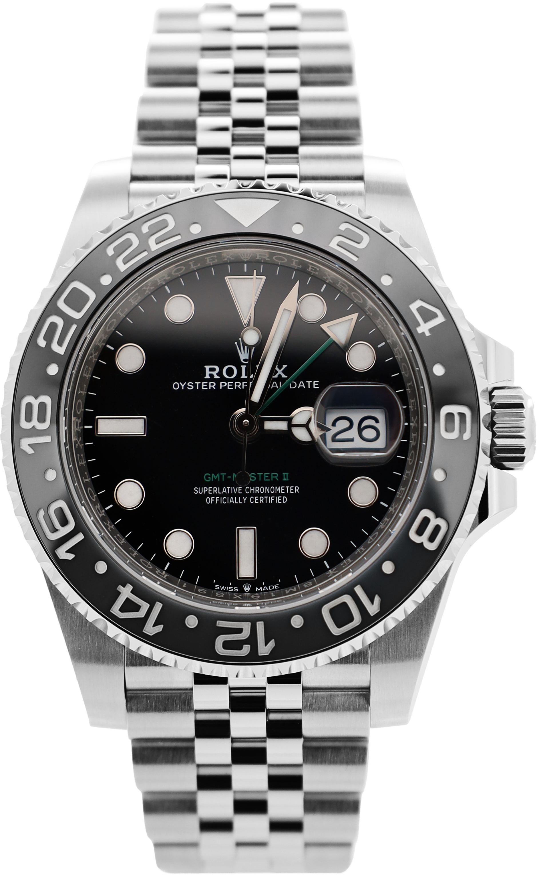 Rolex GMT Master II Bruce Wayne 11/2025 - Jubilee - 126710GRNR