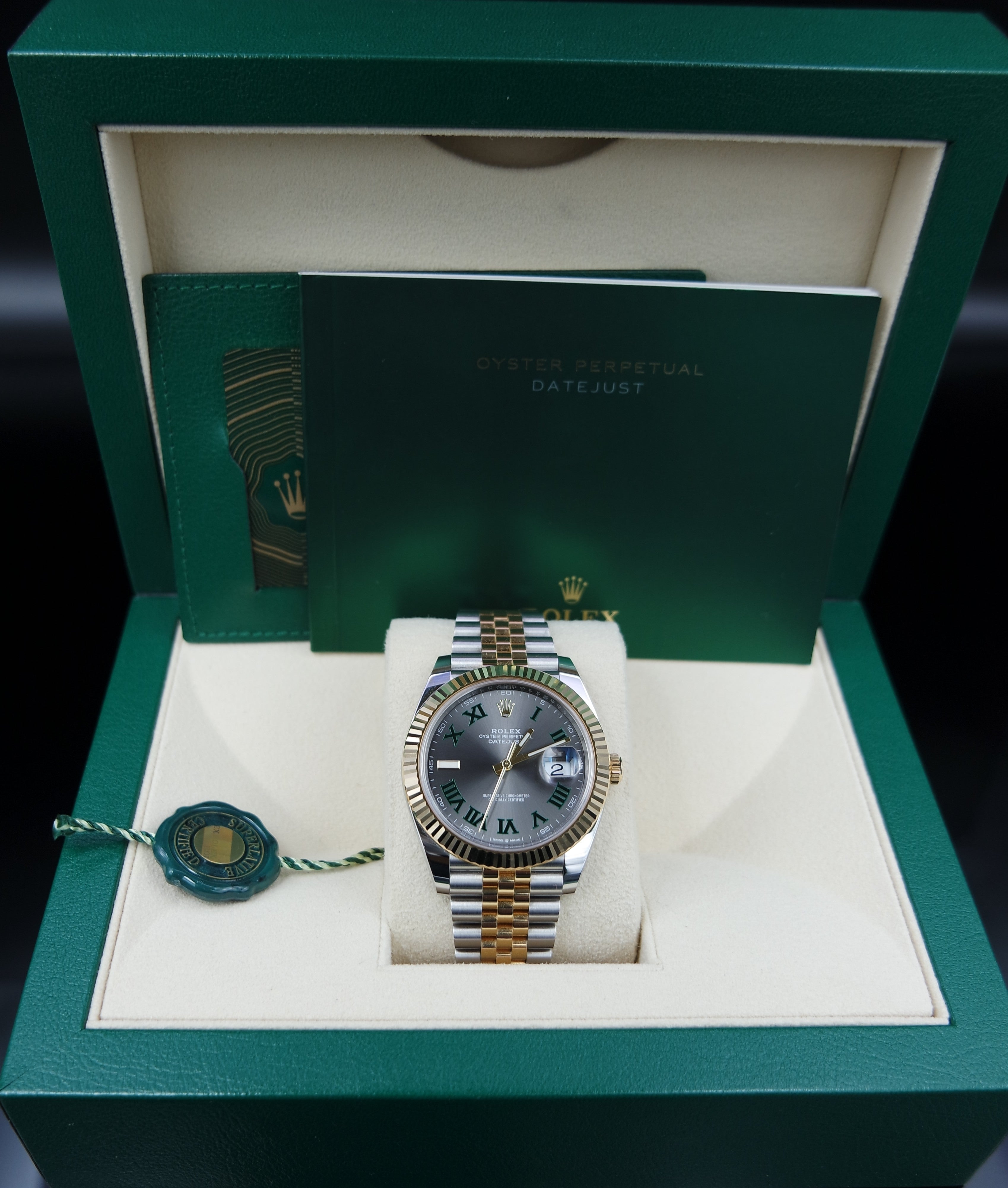 Rolex Datejust Wimbledon 41 - Stahl/Gold - Jubileeband - Fullset - 2022