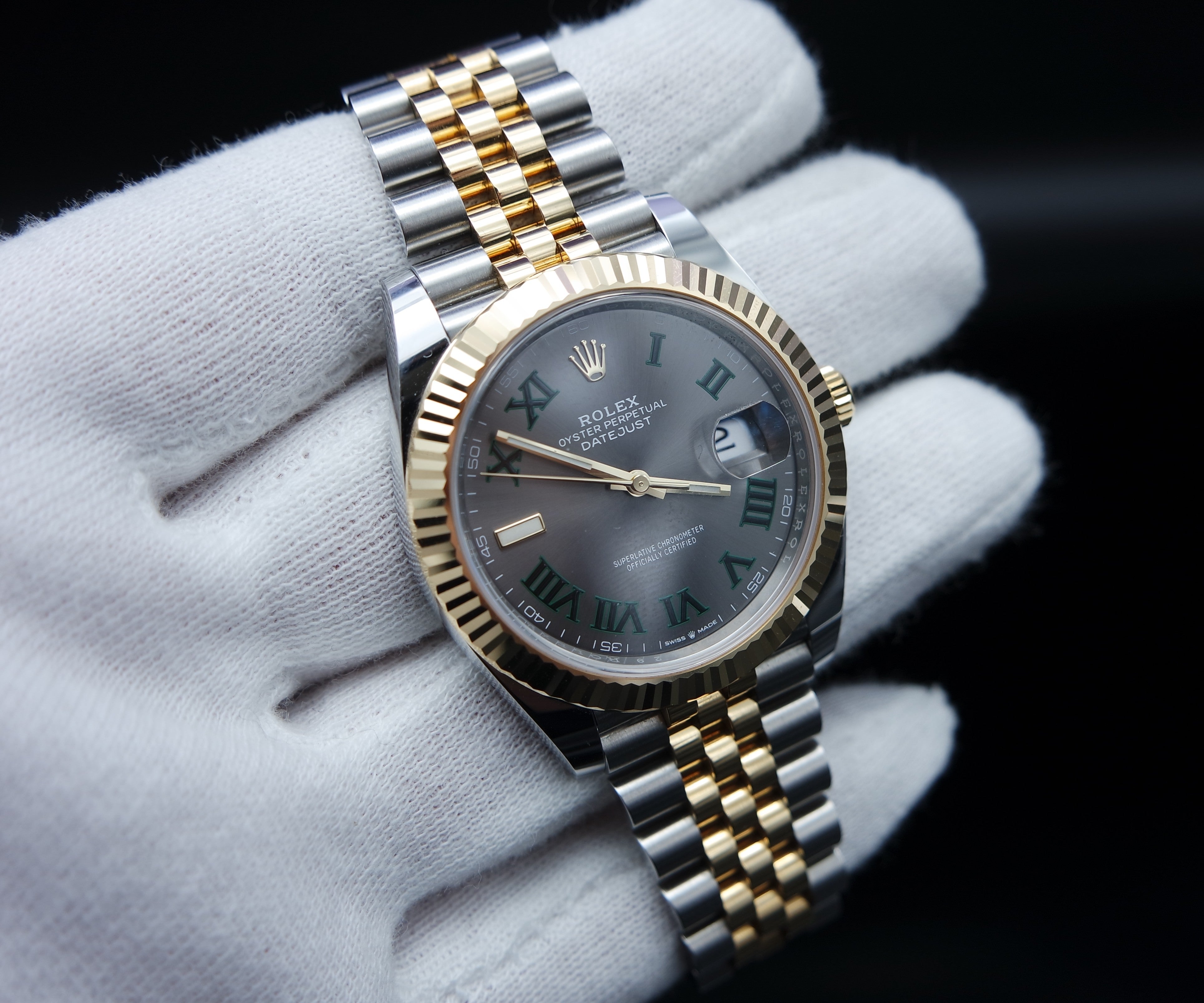 Rolex Datejust Wimbledon 41 - Stahl/Gold - Jubileeband - Fullset - 2022