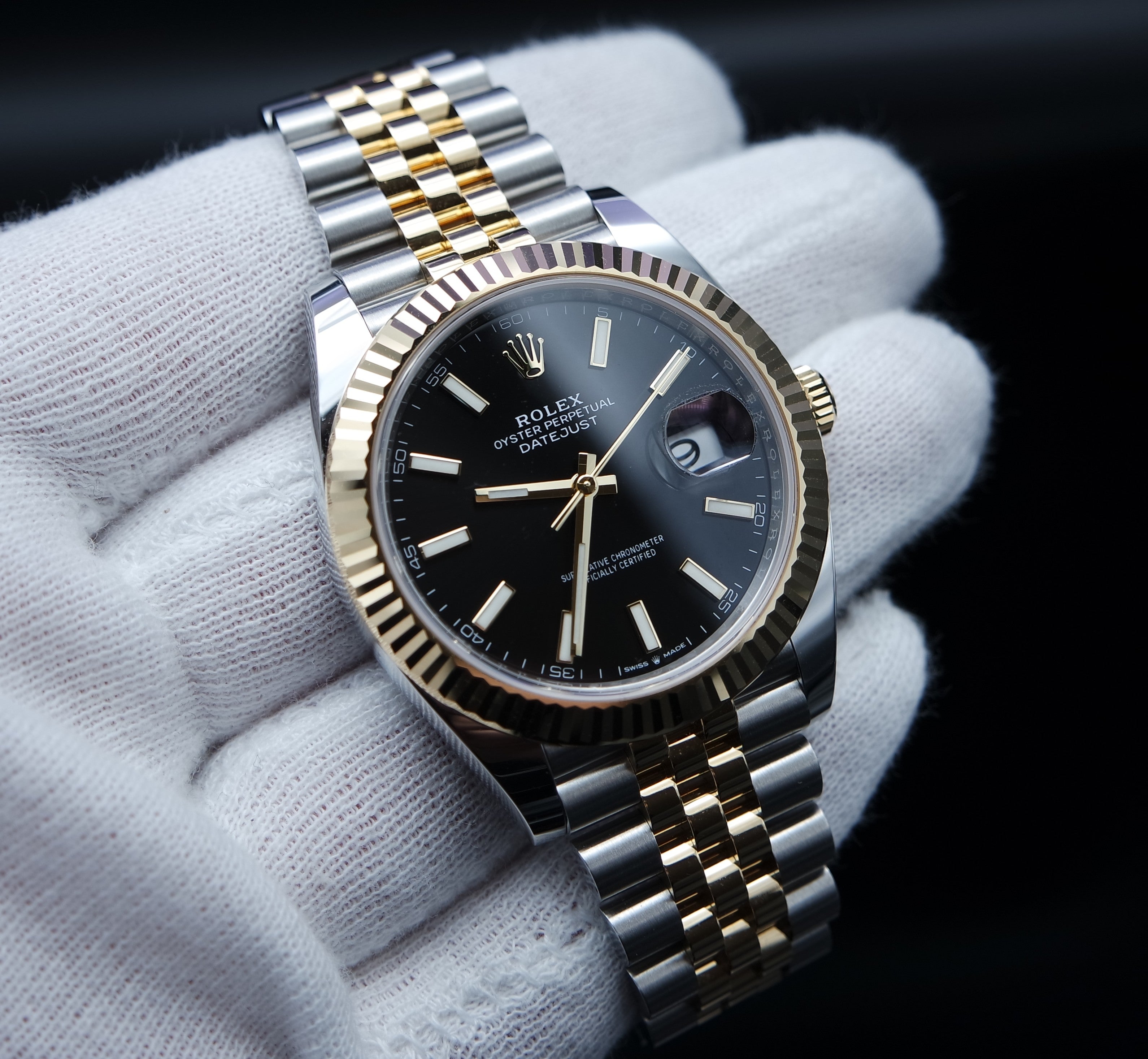 Rolex Datejust 41 Schwarz - 126333 - Jubileeband- Stahl/Gold - 2024 - Fullset