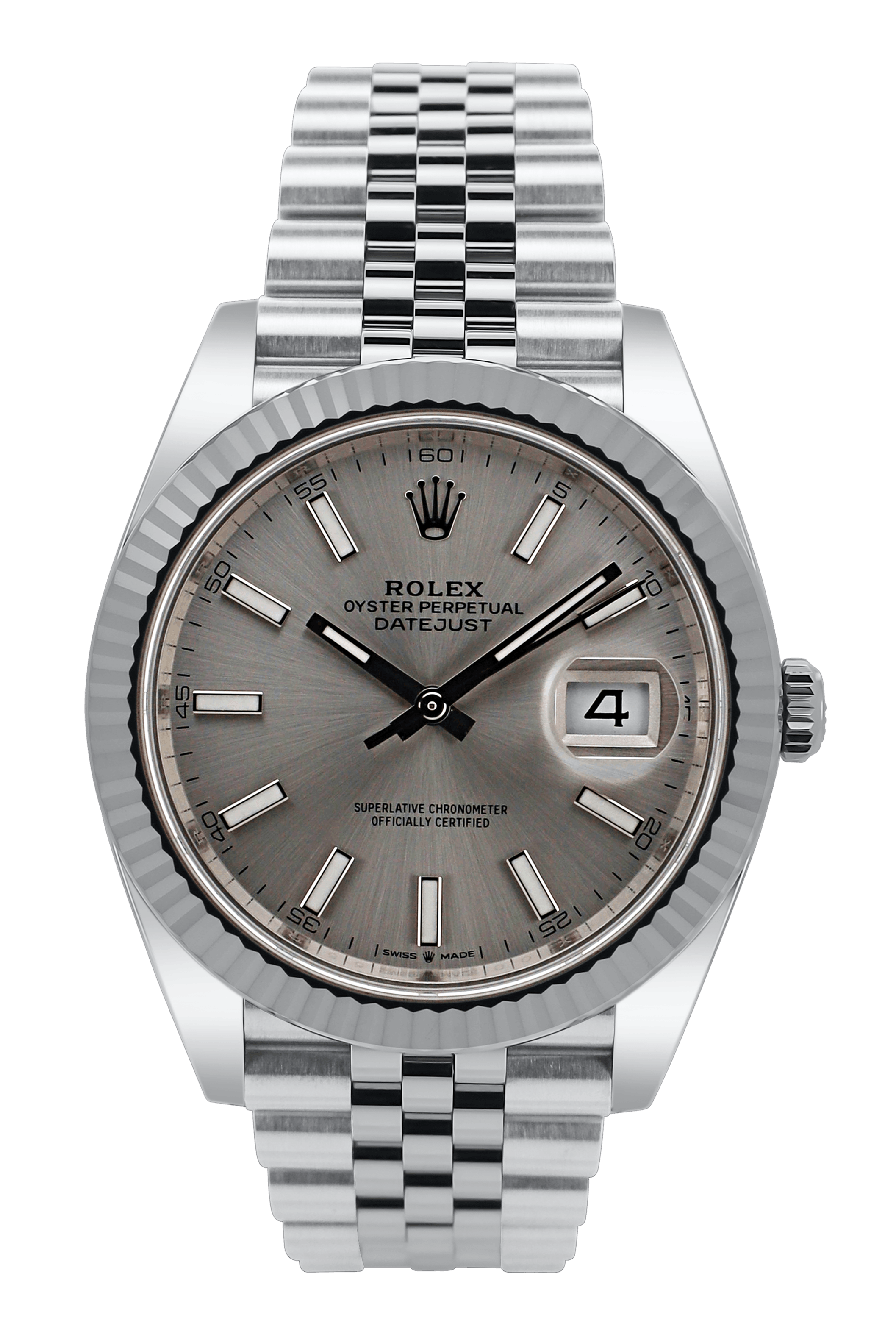 Rolex Datejust 41 silberners Zifferblatt - 2023 - Fullset - Jubileeband - 126334