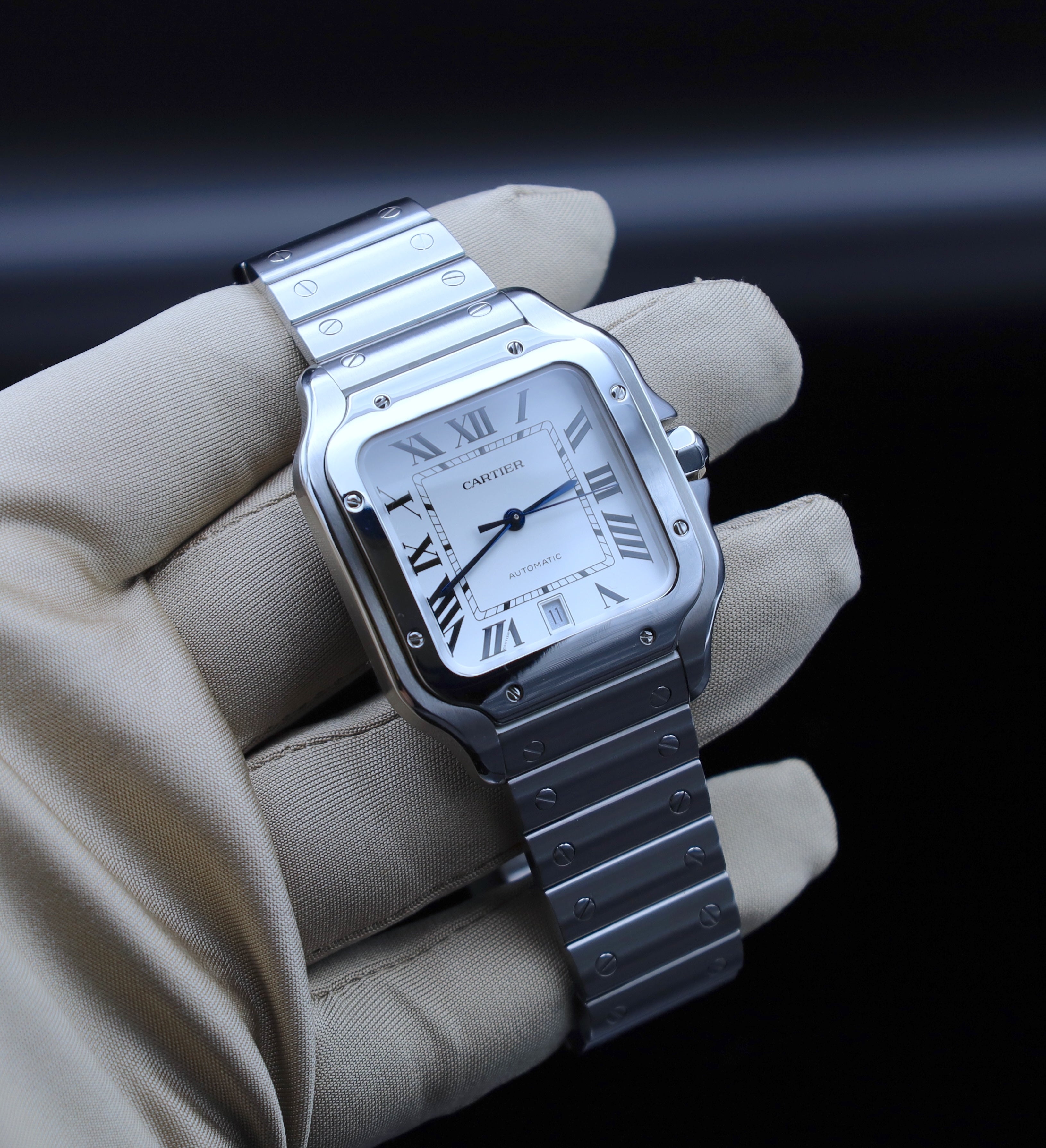 Cartier Santos De Cartier Weiß- 11/2023 - LC100 - WSSA0018
