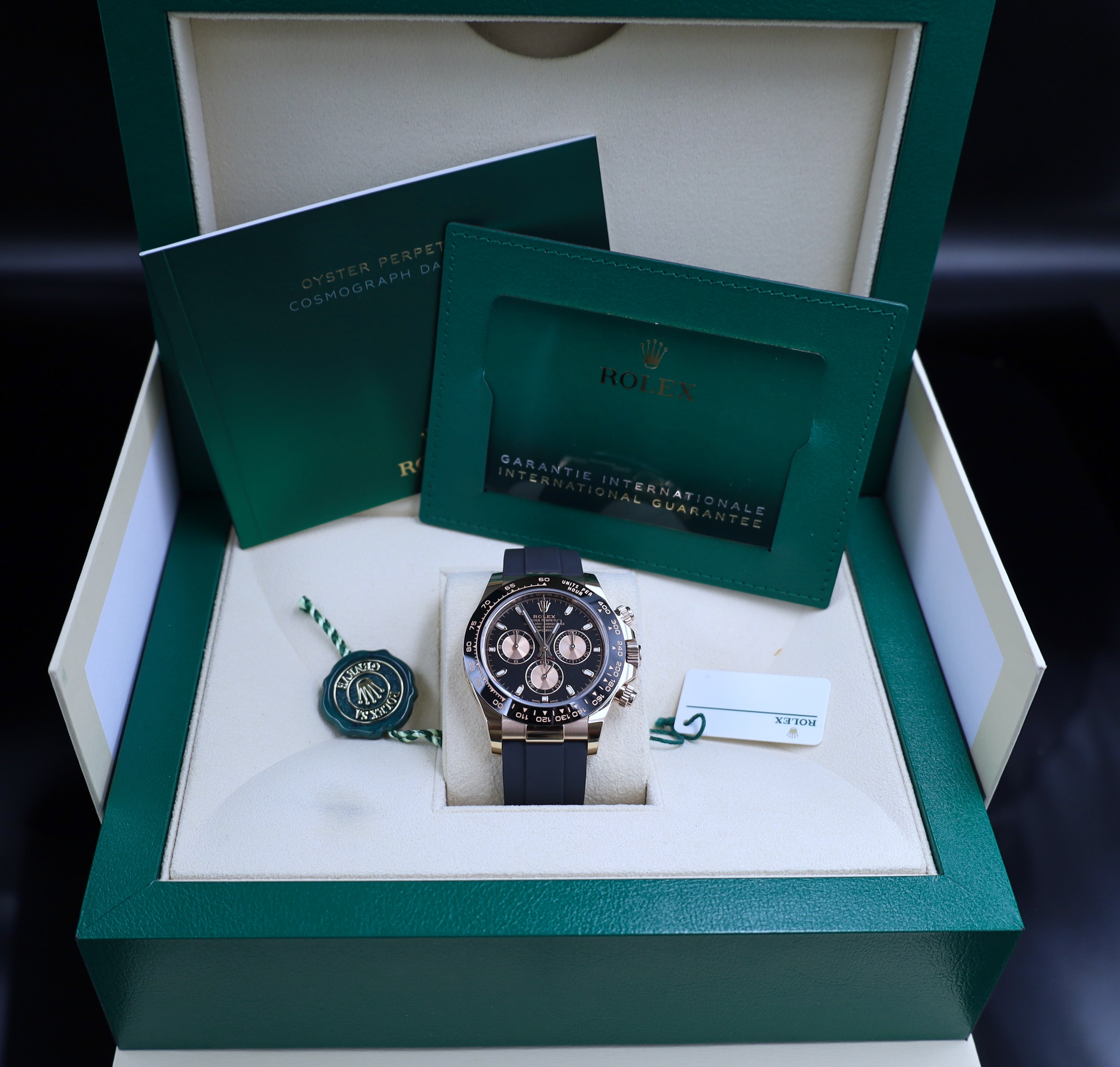 Rolex Daytona Oysterflex Roségold Schwarzes Zifferblatt - 2022 - 116515LN