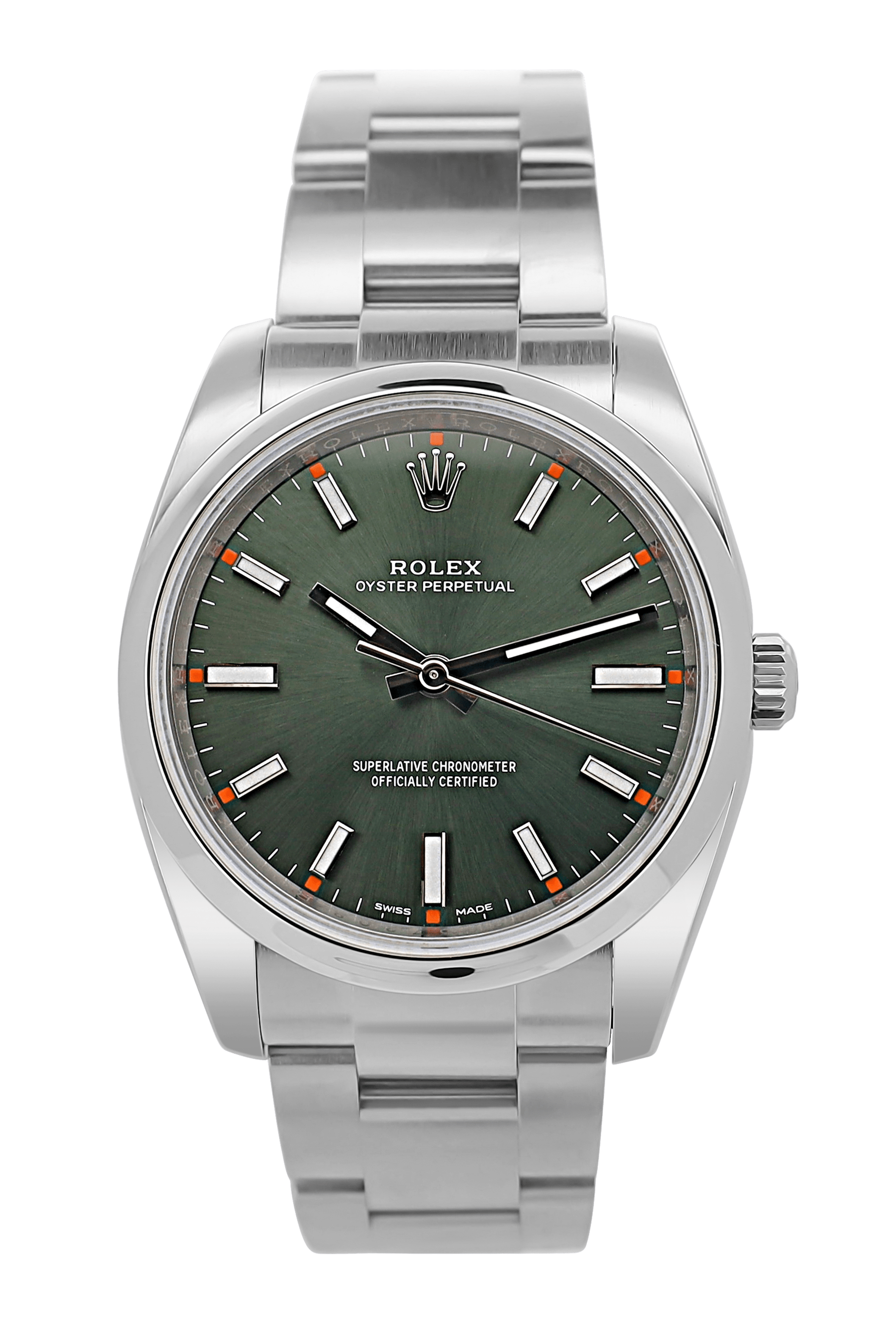 Rolex Oyster Perpetual 34 Grün 2016 - Fullset - Sehr Gut