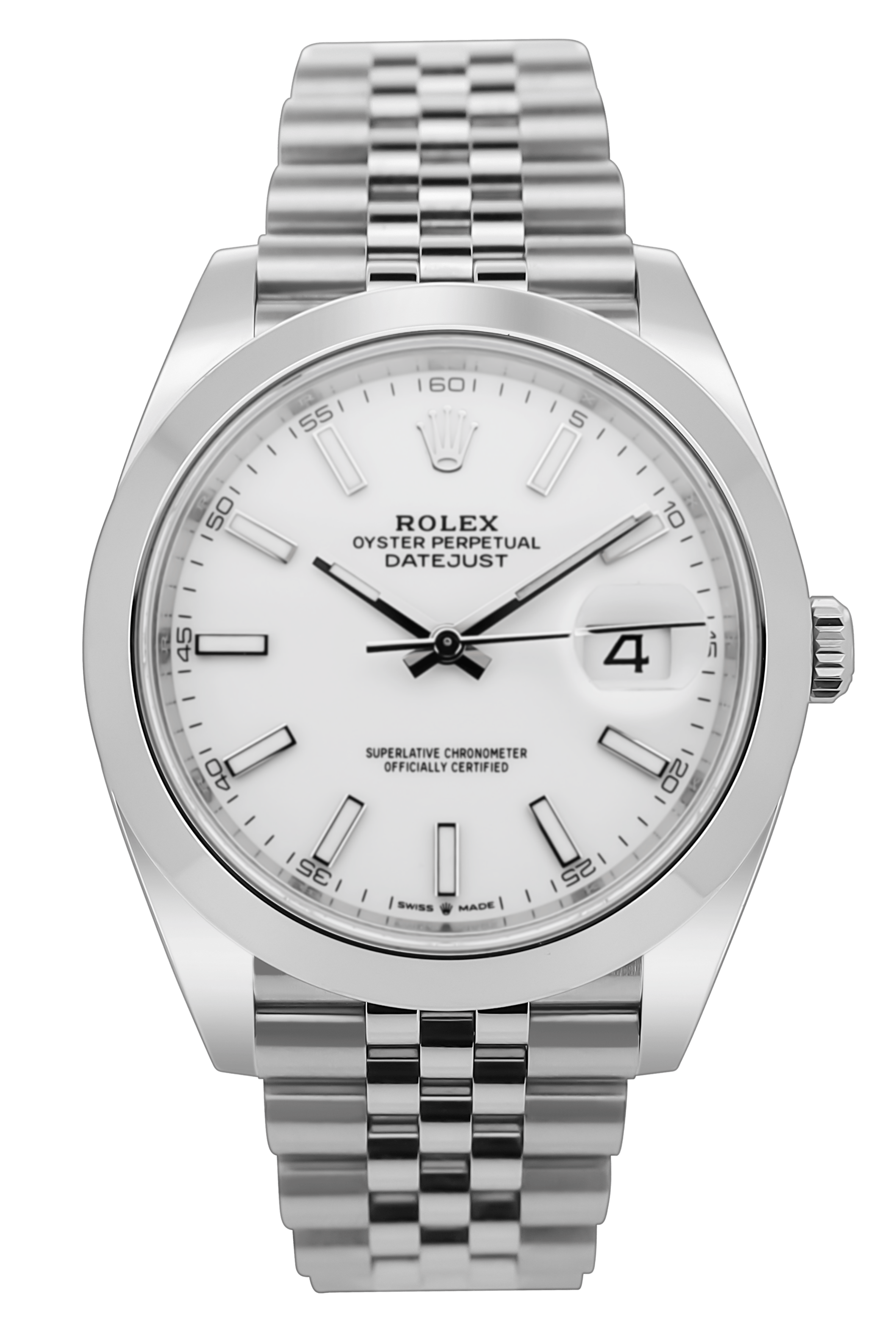 Rolex Datejust 41 Weißes Zifferblatt - LC100 - 2022 - Jubileeband - Fullset