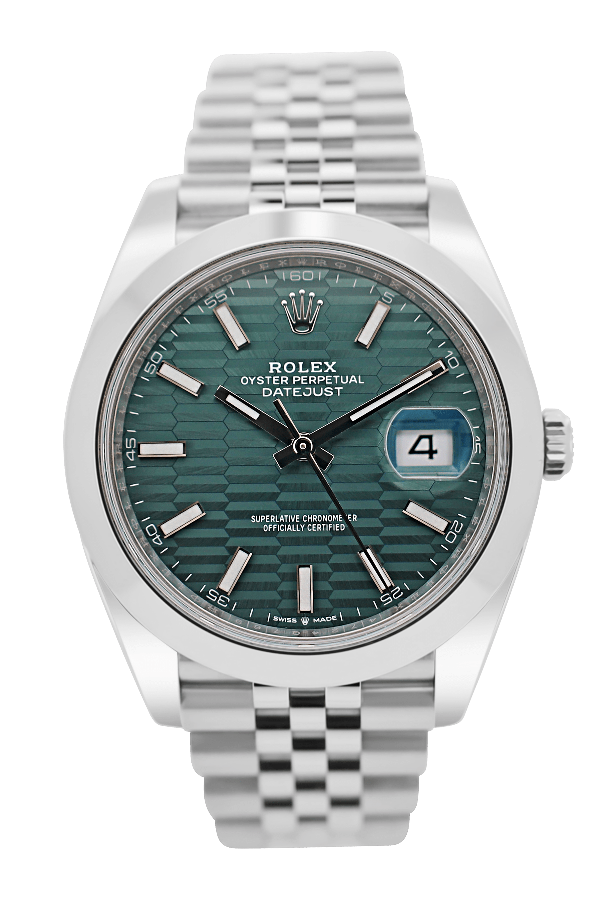 Rolex Datejust 41 Grün Motif - 2023 - Neuwertig - Fullset - Jubilee - 126300