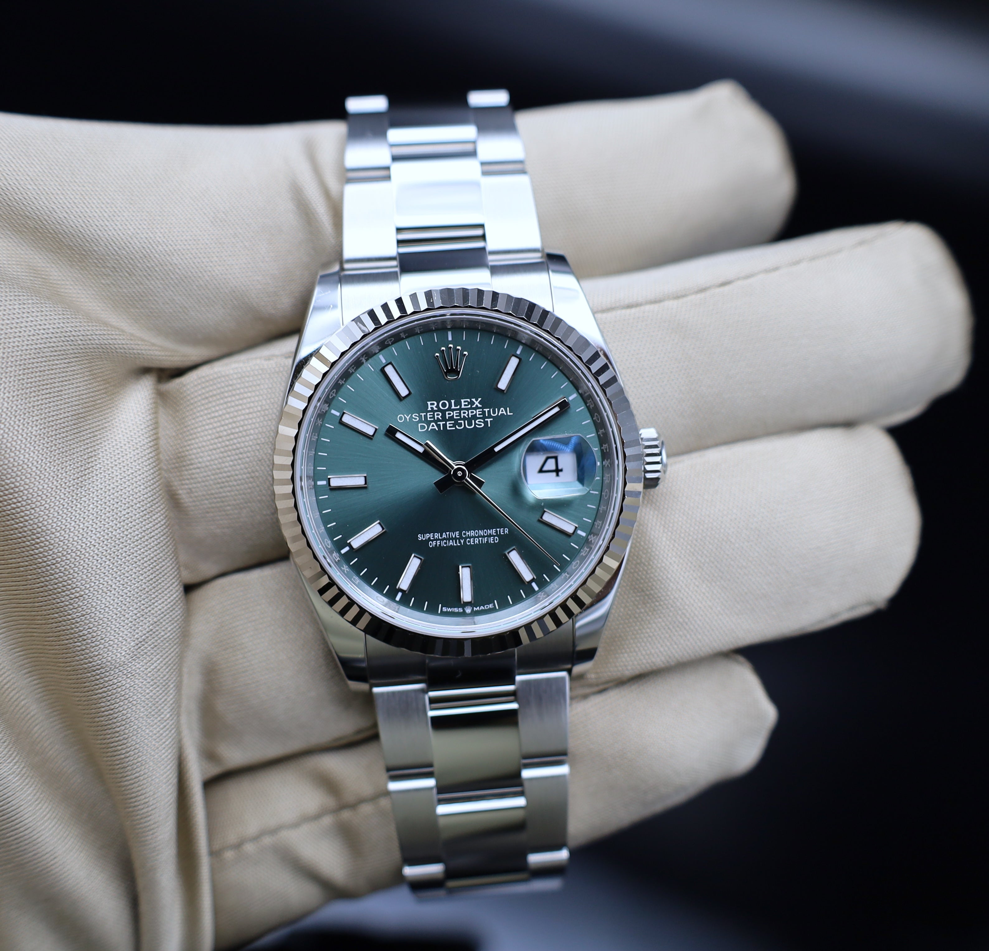 Rolex Datejust 36 Grün Oysterband - LC100 - 2025 - 126234 - Fullset