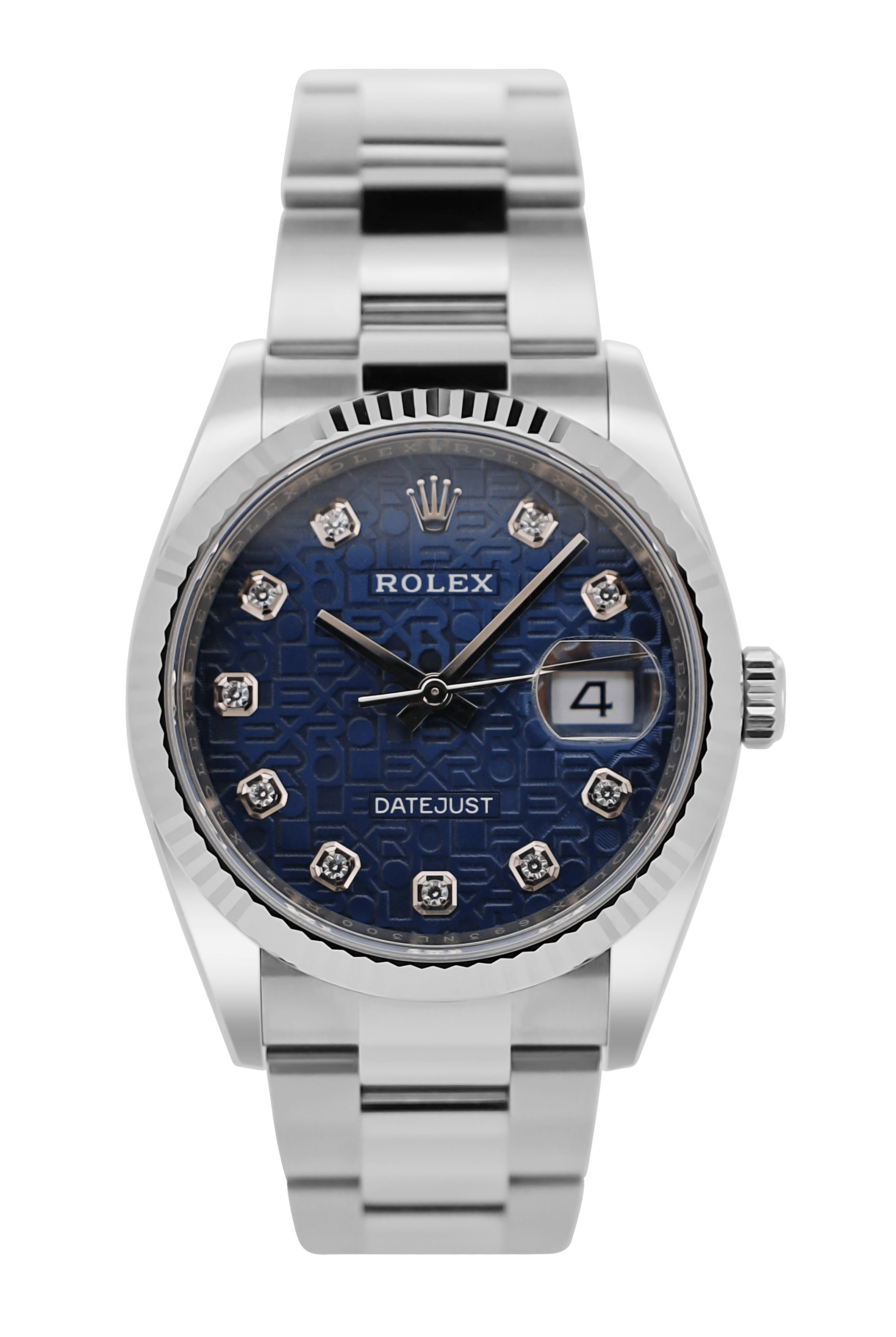 Rolex Datejust 36 Blau Diamant Jubiläum "Rolex" Zifferblatt - 2020 - Oyster - 126234