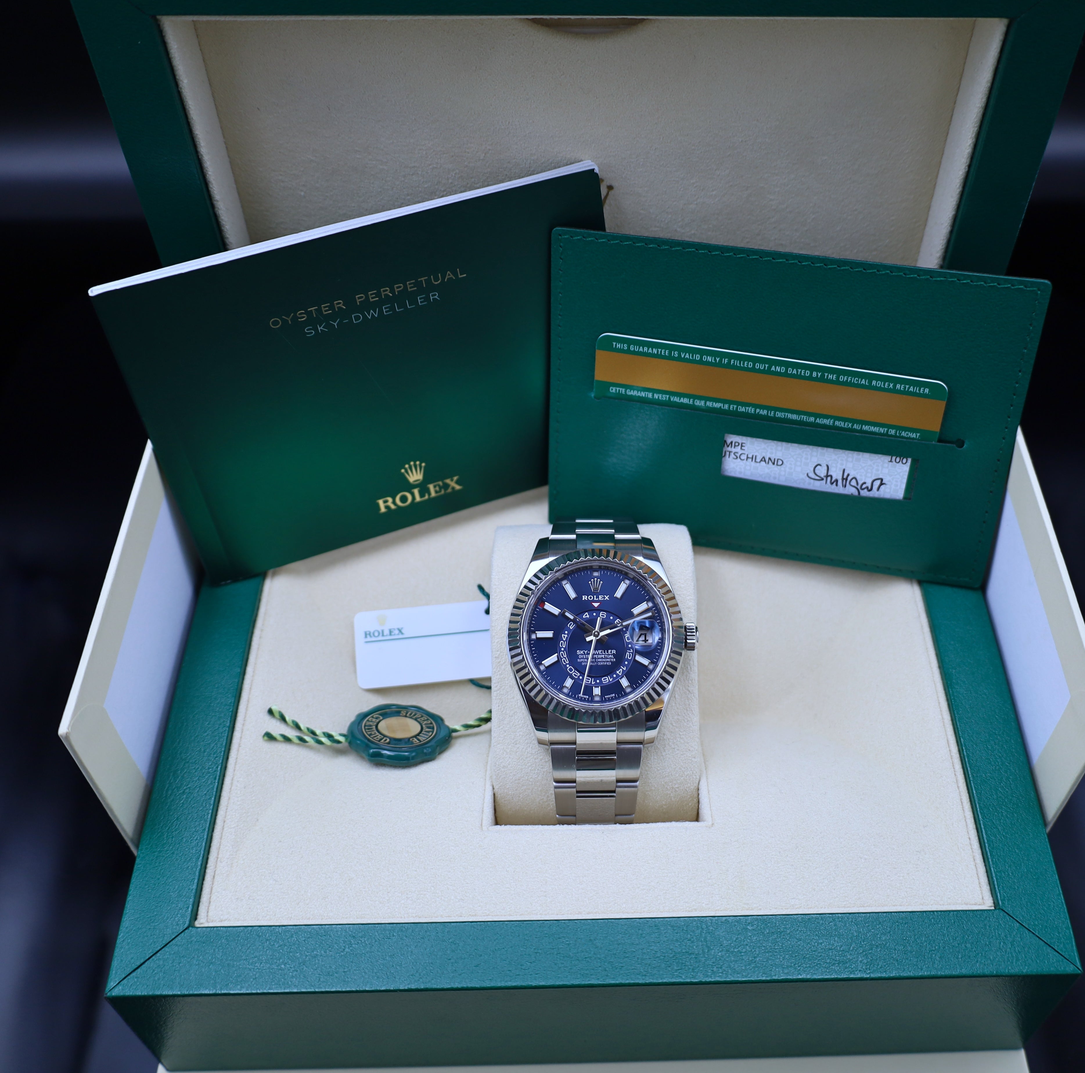 Rolex Sky-Dweller Blau- 2019 - LC100 - Fullset - 326934