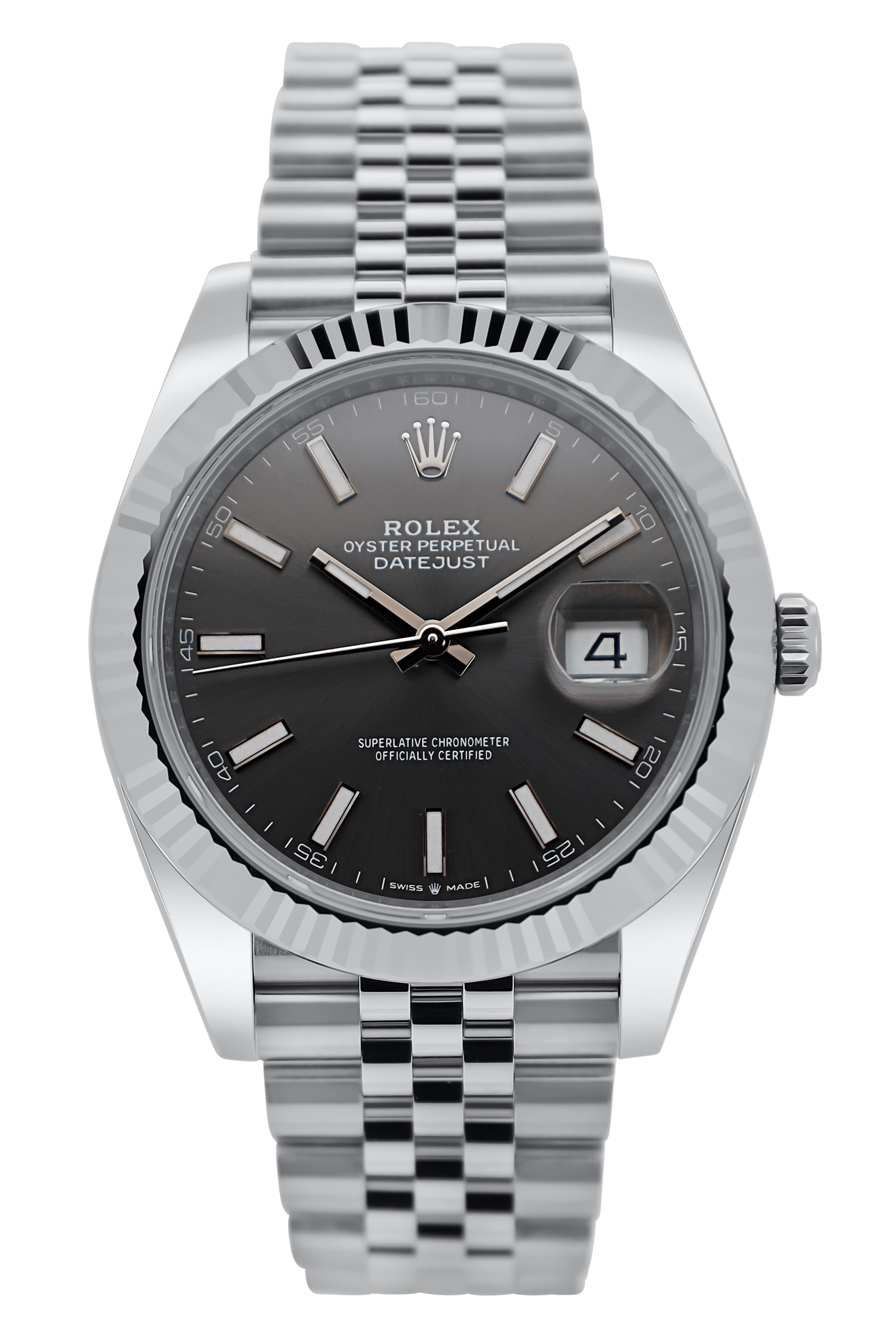 Rolex Datejust 41 Rhodium/ Grau - 10/2025 - Neu - Fullset - Jubileeband - 126334