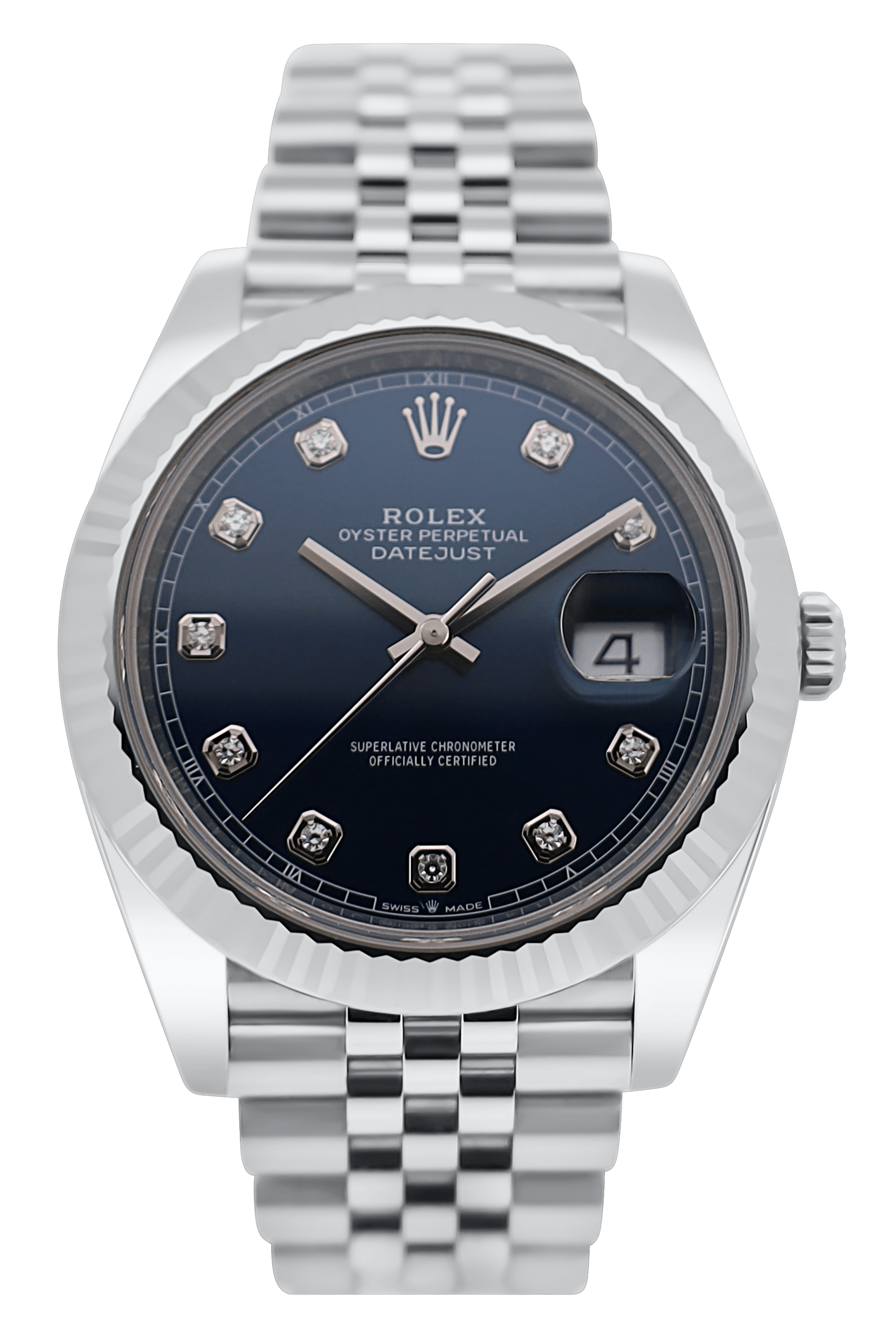 Rolex Datejust 41 Blau Diamant - LC100- 2024 - Fullset - Jubileeband - 126334