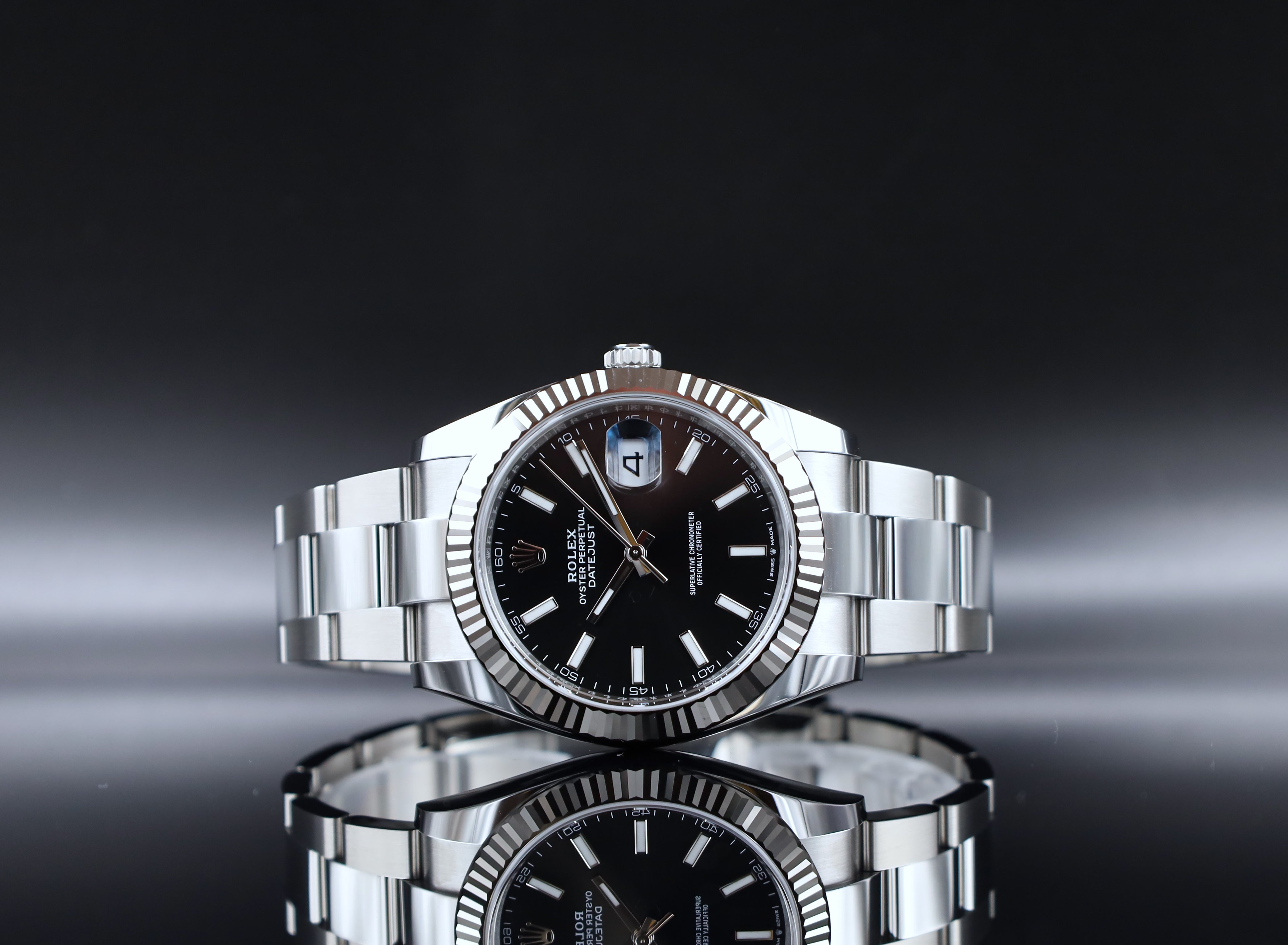 Rolex Datejust 41 Schwarz - 12/2025 - LC100 - Oysterband - Fullset - Stahl - 126334