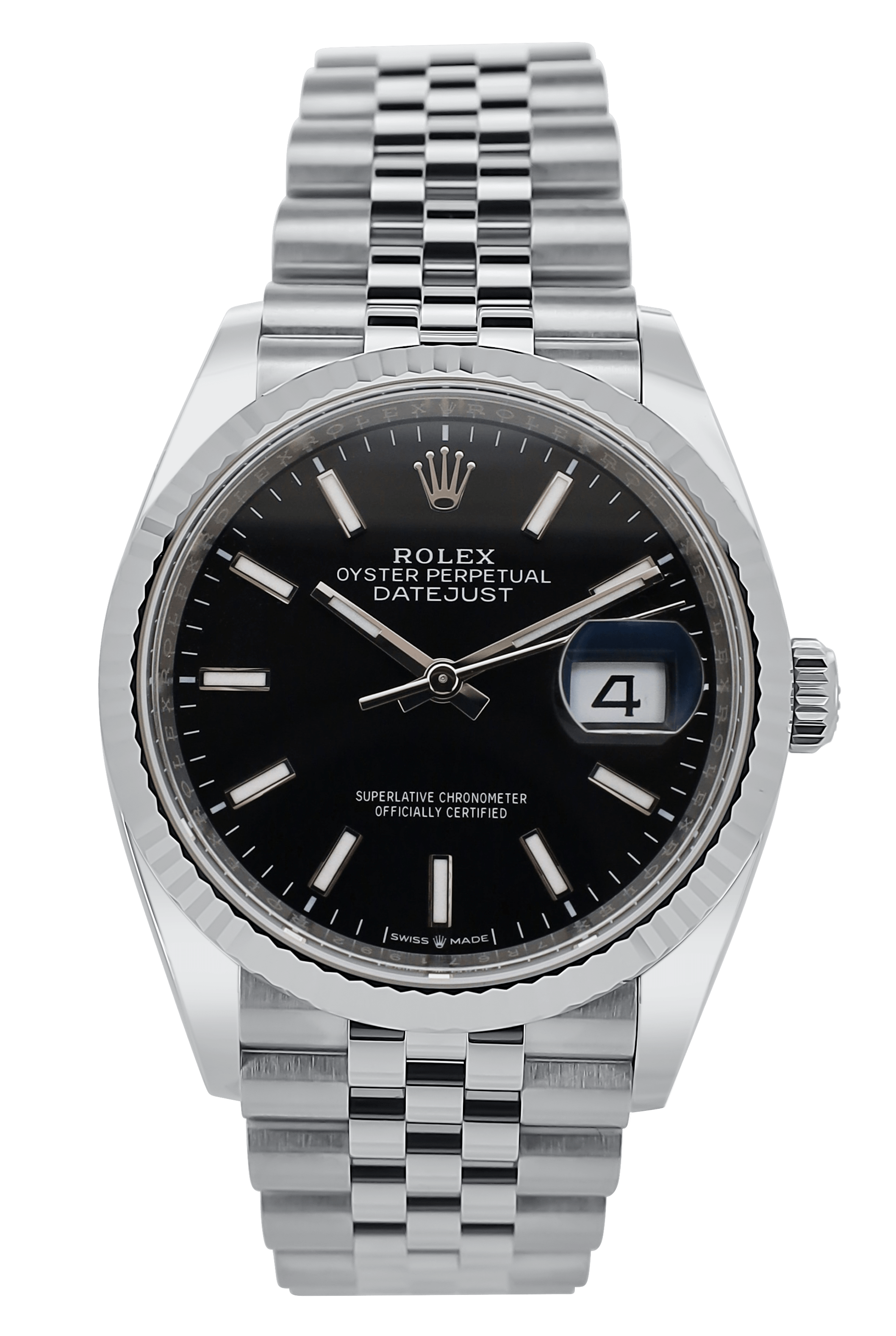 Rolex Datejust 36 Schwarzes Blatt Jubilee - 12/2025 - LC100 - Fullset - Neu