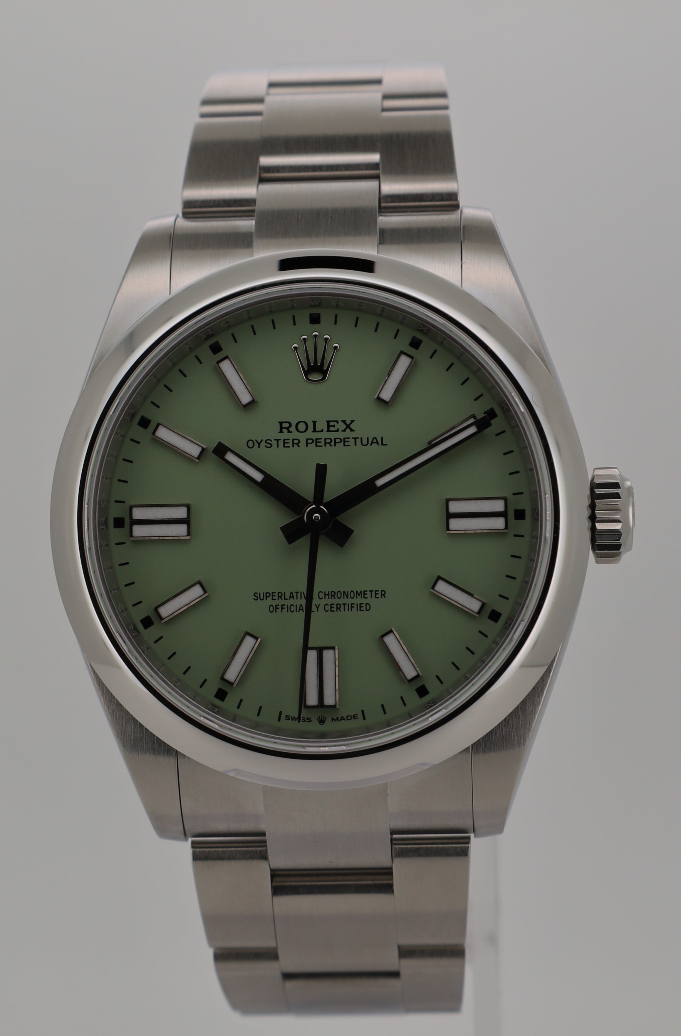 Rolex Oyster Perpetual 41 Pistazie / Pistacho - 11/2025 - LC100 - Full Set - Neu