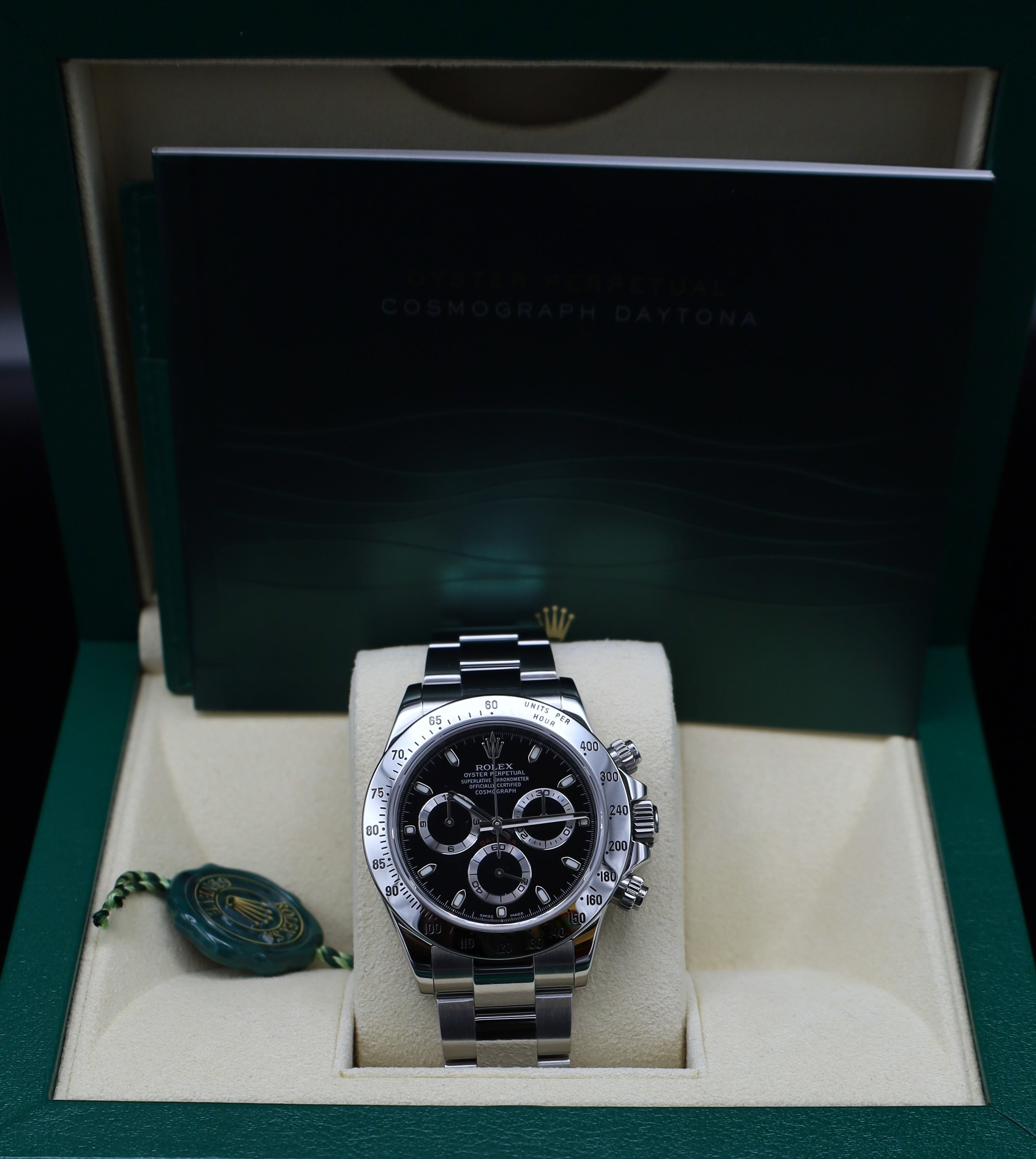 Rolex Daytona Cosmograph Schwarzes Zifferblatt - 116520 - LC EU - Full Set