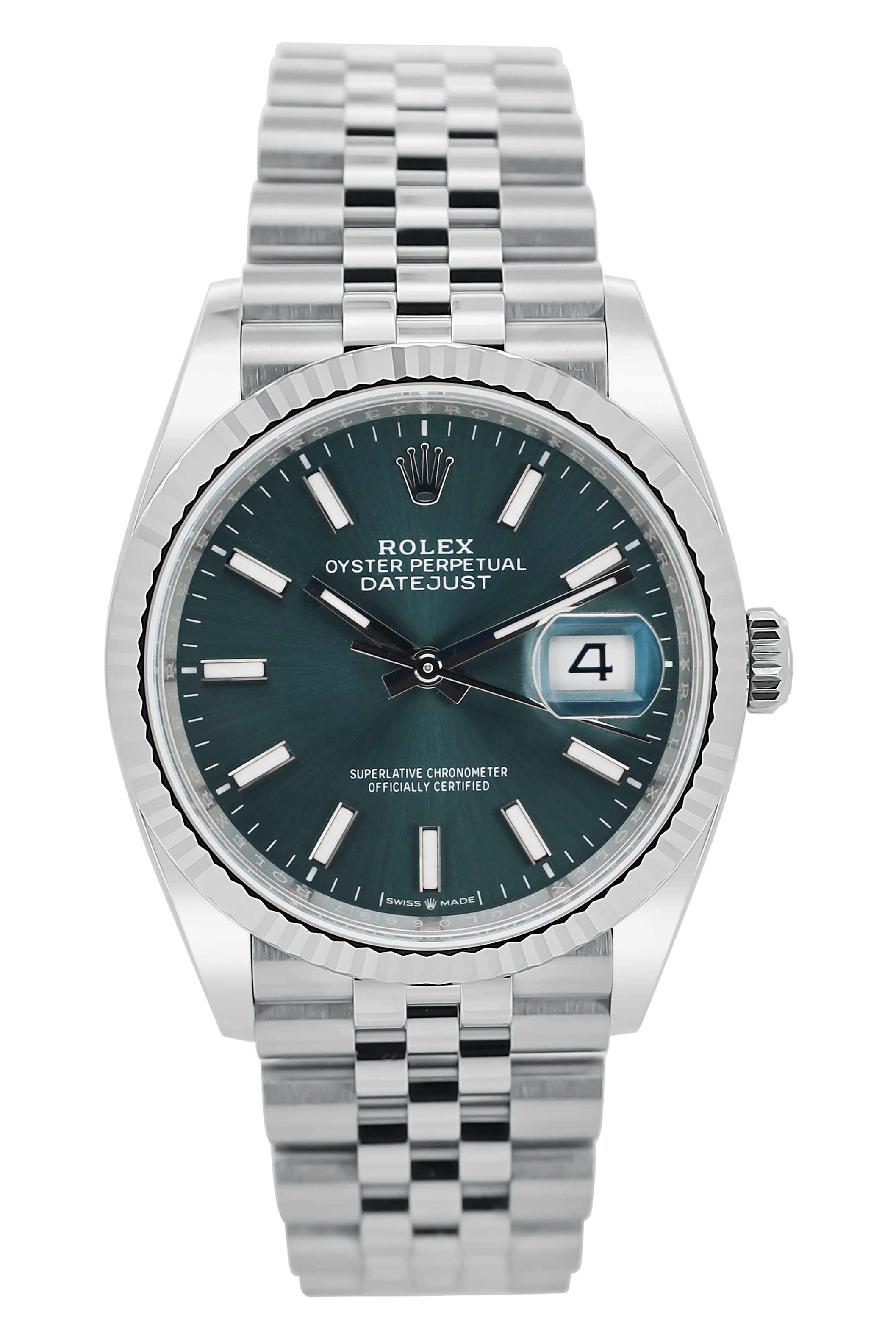 Rolex Datejust 36 Grün Jubileeband - LC100 - 10/2025 - 126234 - Fullset