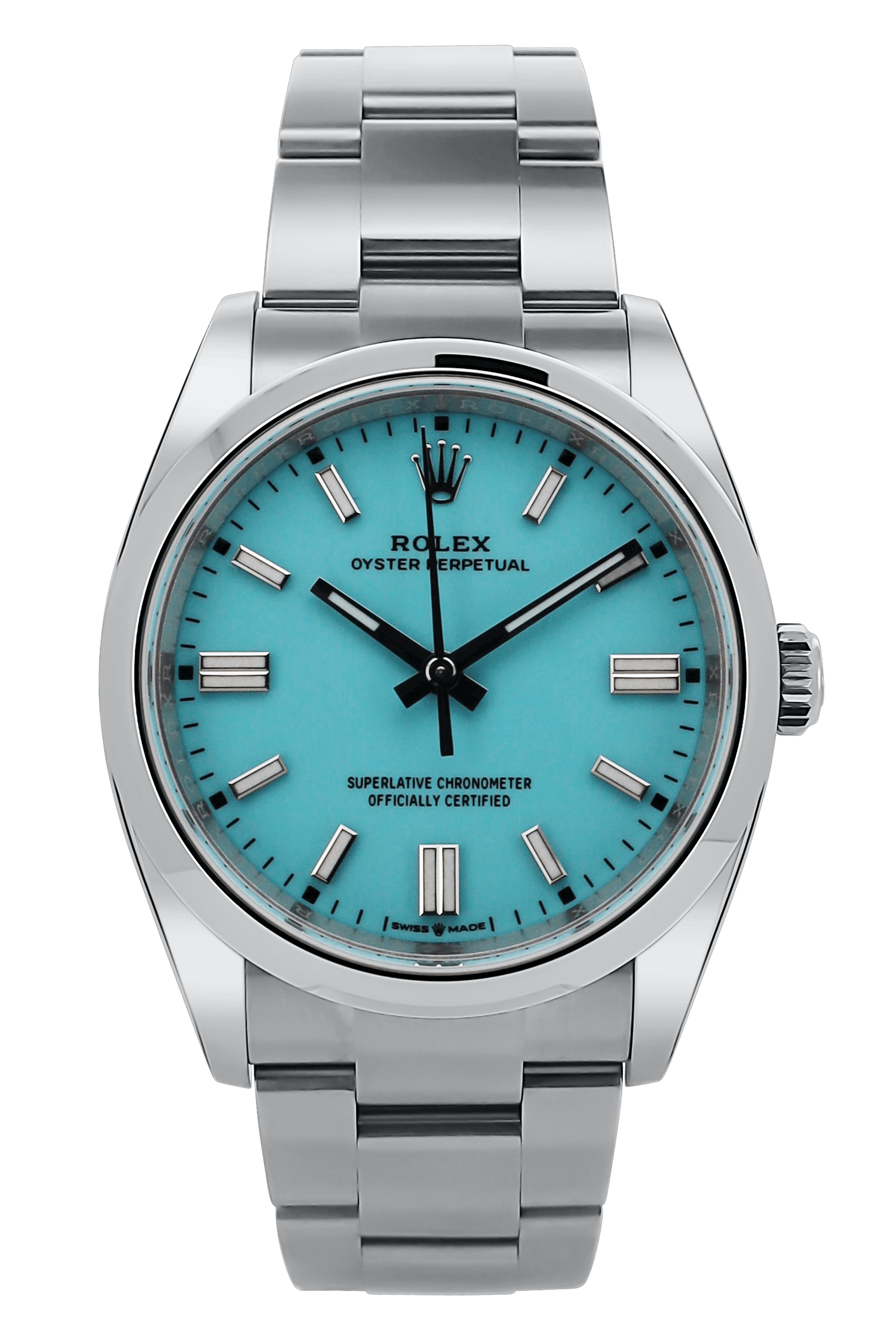 Rolex Oyster Perpetual 36 "Tiffany" - LC100 - Neuwertig - 2022 - Fullset - 126000
