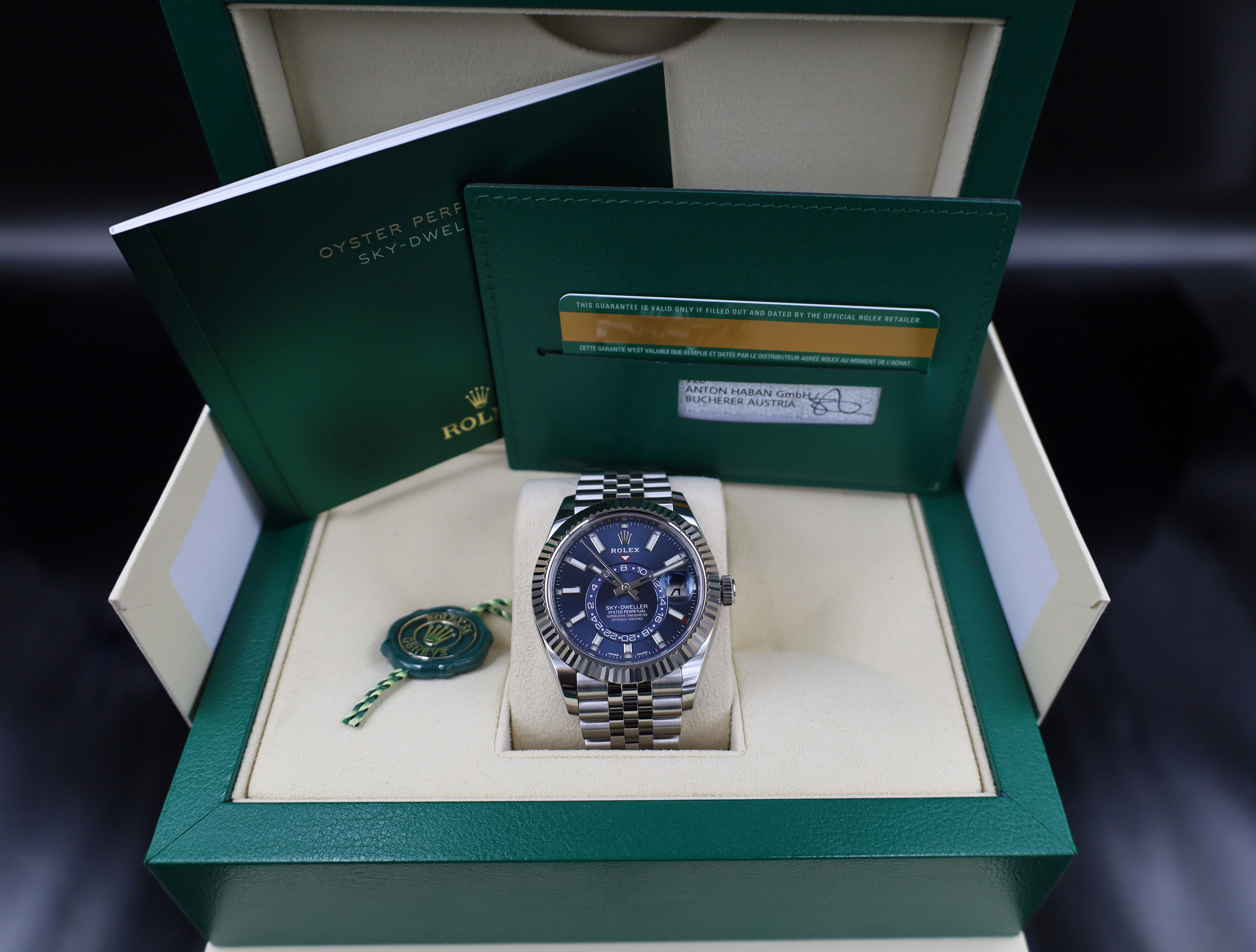Rolex Sky-Dweller Blau - Jubileenband - 326934 - 2020 - LC EU -  Fullset