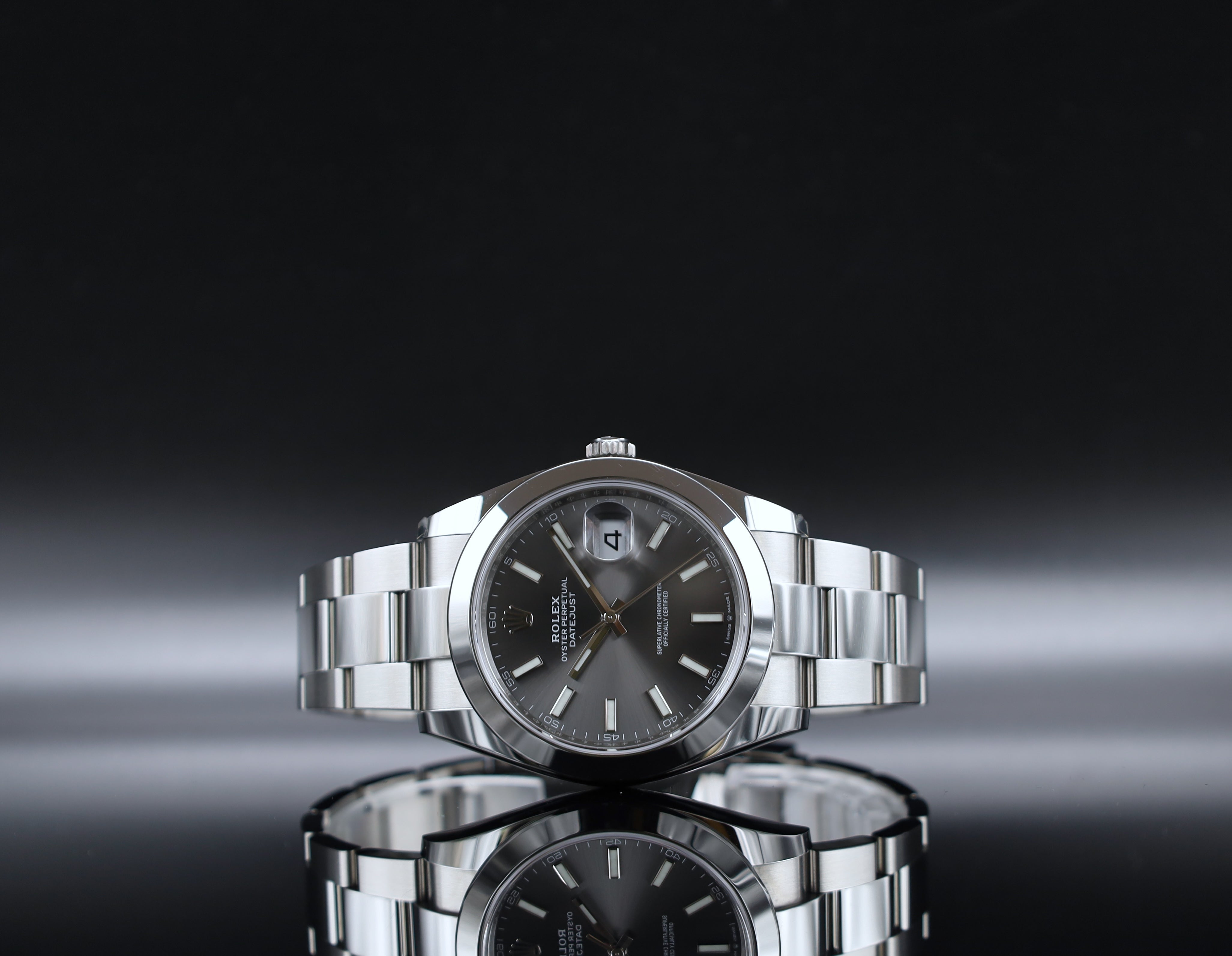 Rolex Datejust 41 Rhodium Oyster - 2026 - LC100  - Fullset - 126300