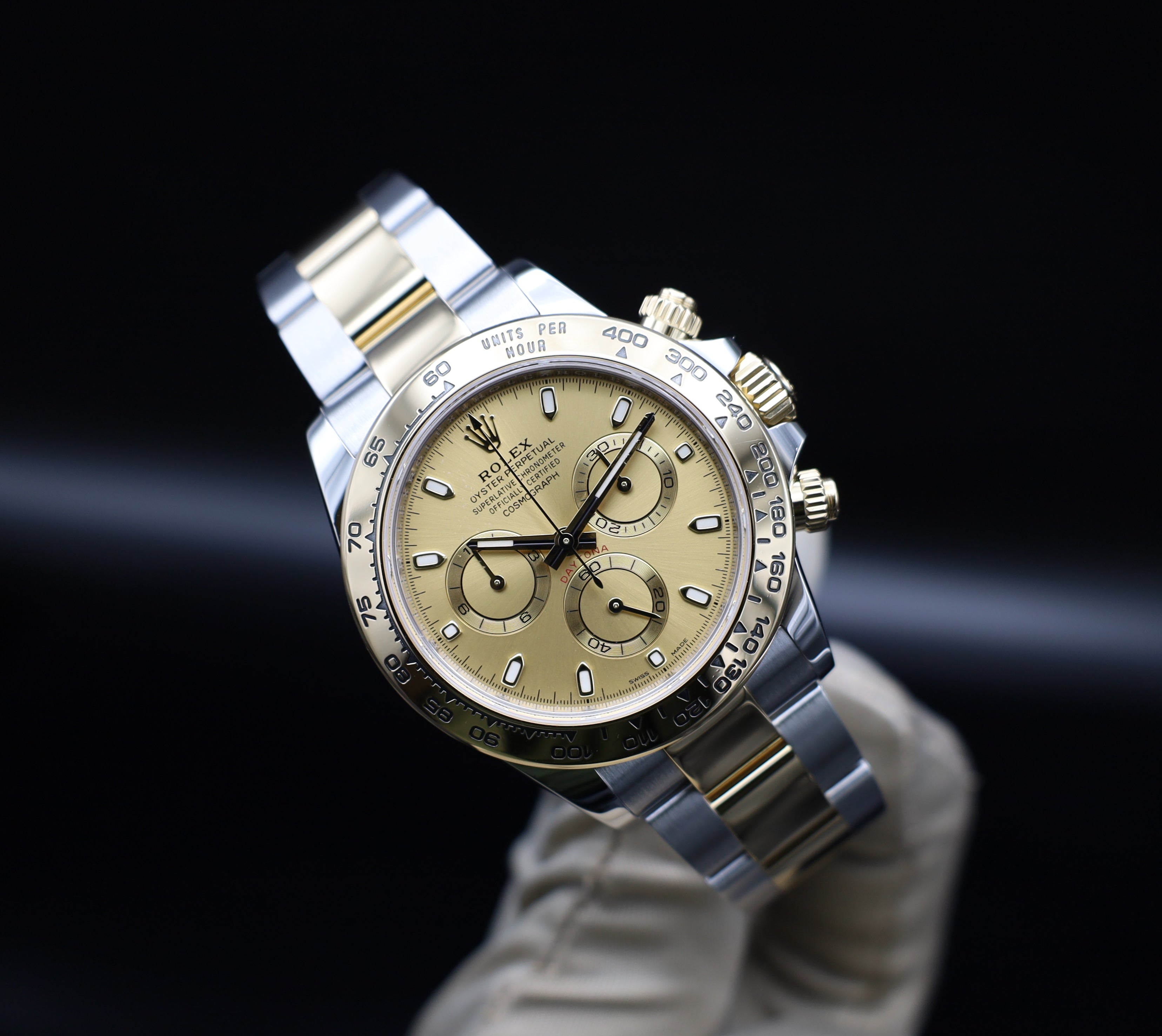 Rolex Daytona Stahl/Gold Champagner Zifferblatt - 2022 - 116503 - Fullset