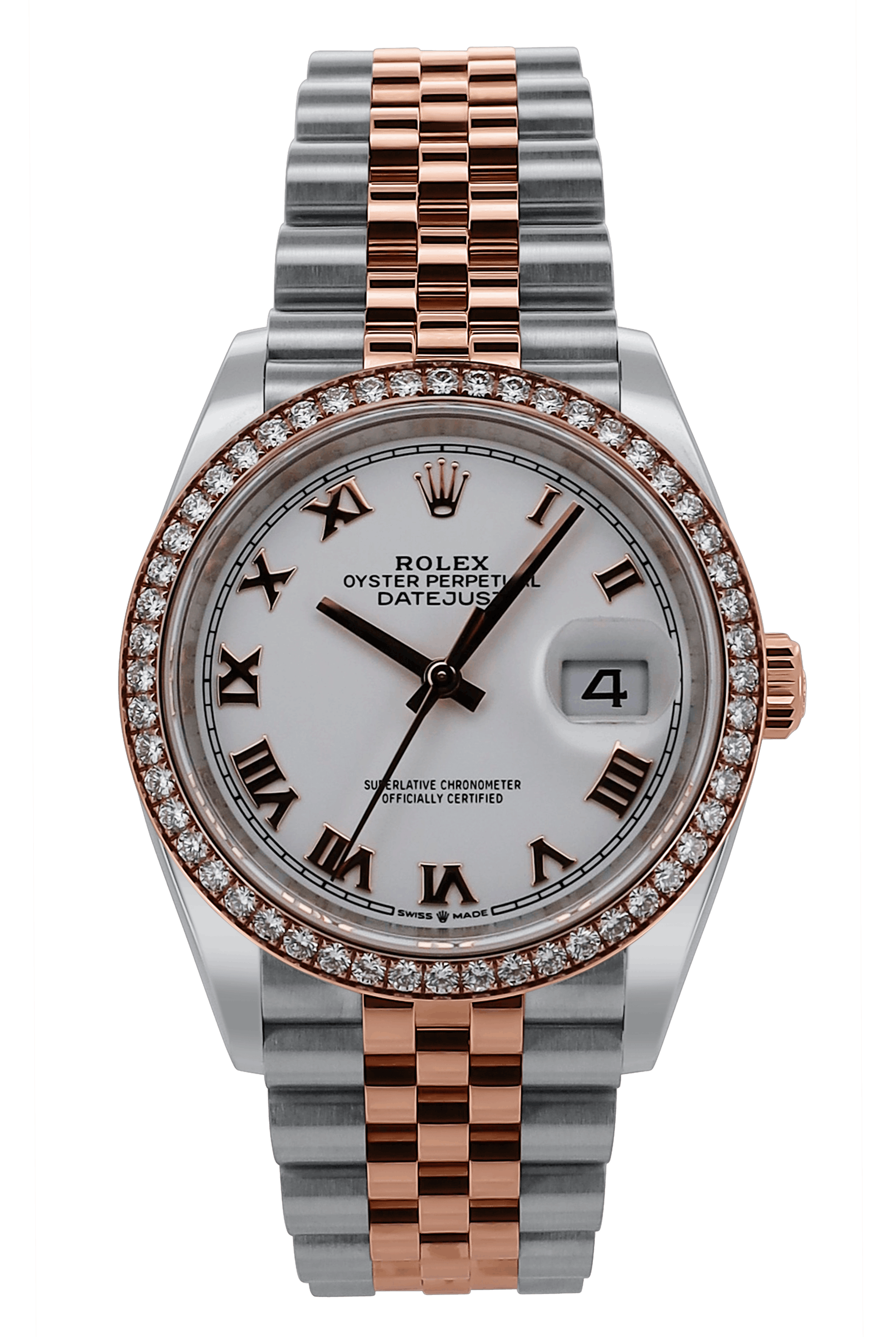Rolex Datejust 36 Weiß Römisches Zifferblatt - 126281RBR - Fullset - Jubileeband