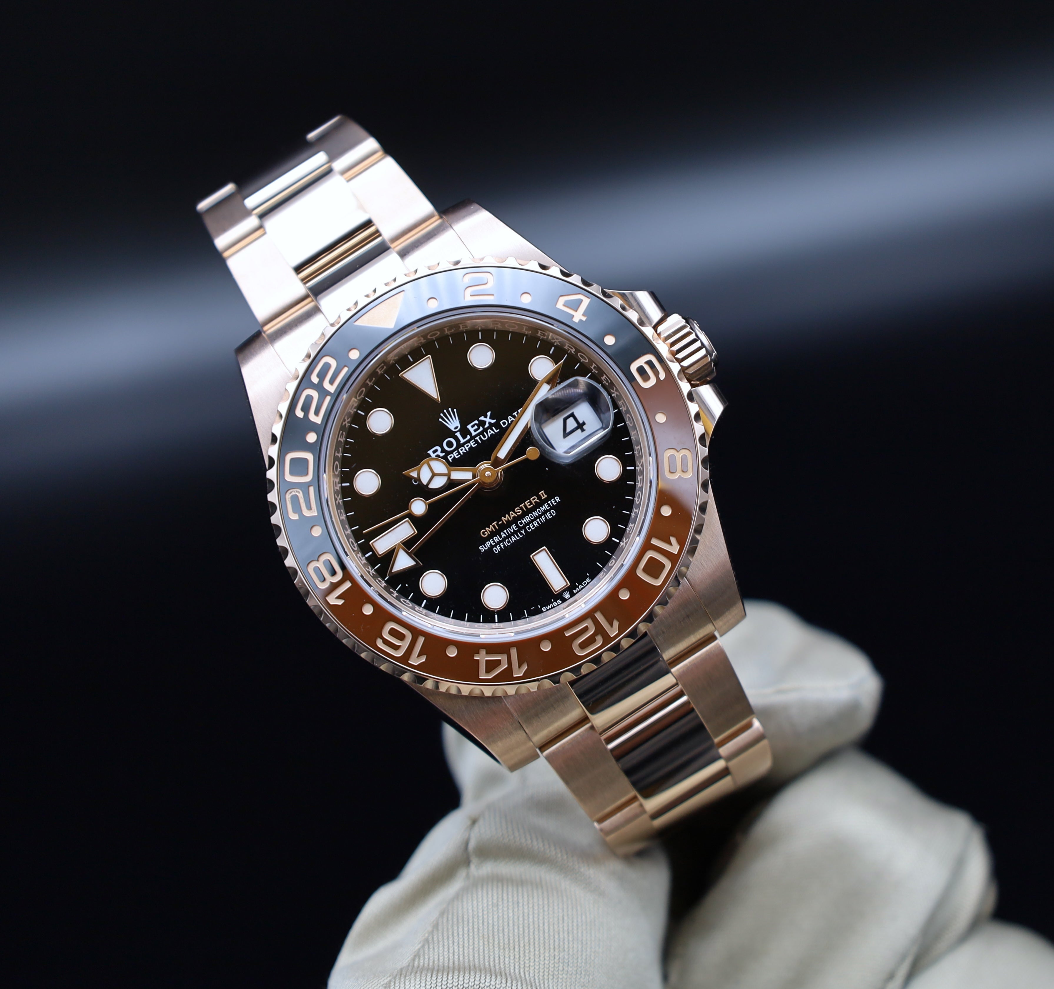 Rolex GMT Master II Rootbeer - Roségold - 126715CHNR - Full Set - 2021