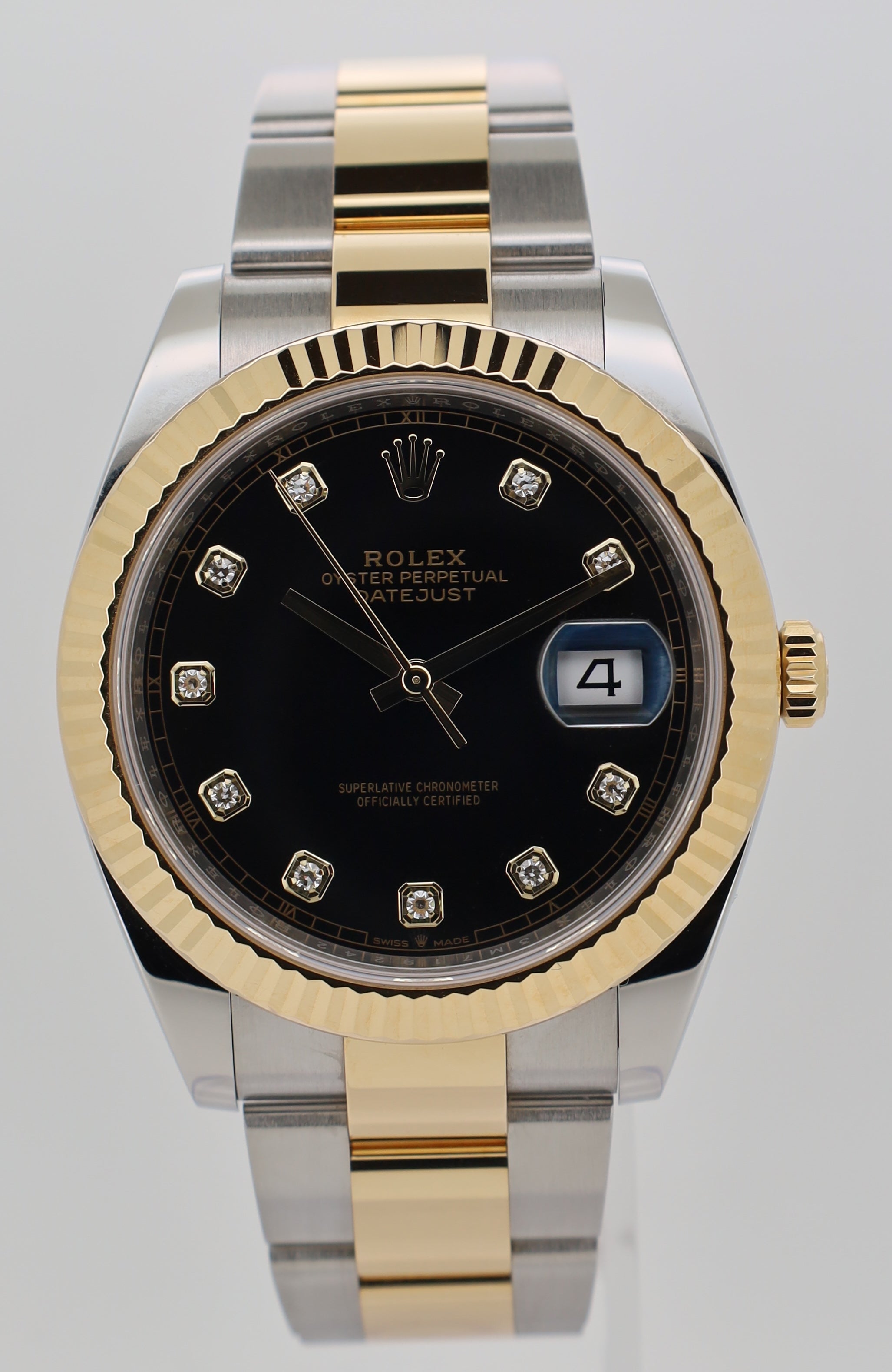 Rolex Datejust Diamant Zifferblatt Schwarz 41 - LC100 -2019 - Stahl/Gold - Oysterband - Fullset