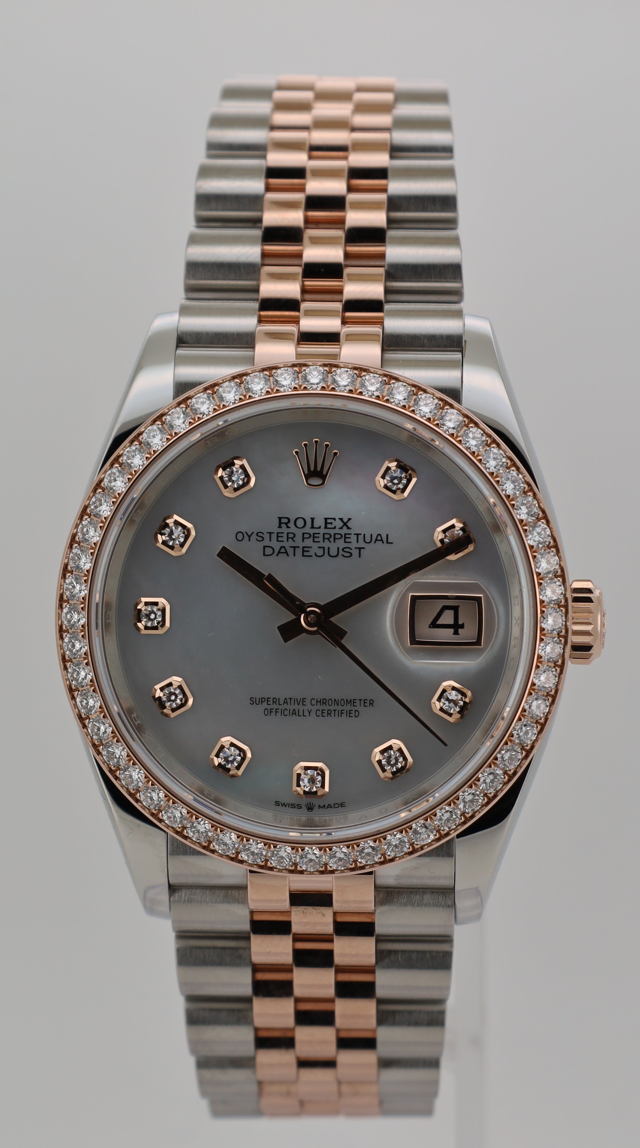 Rolex Datejust 36 Perlmutt Diamant Zifferblatt - 126281RBR - Fullset - Jubileeband