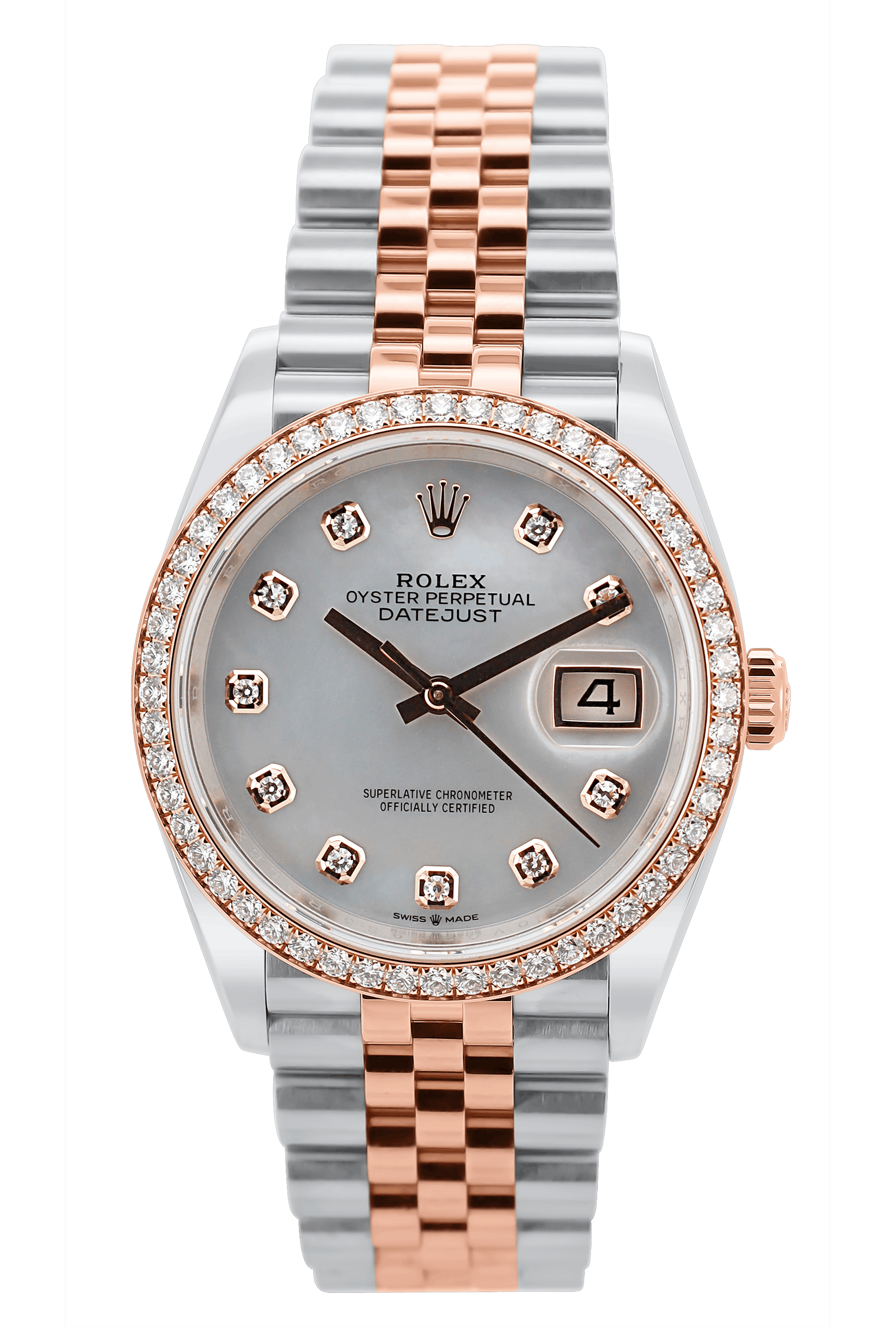 Rolex Datejust 36 Perlmutt Diamant Zifferblatt - 126281RBR - Fullset - Jubileeband