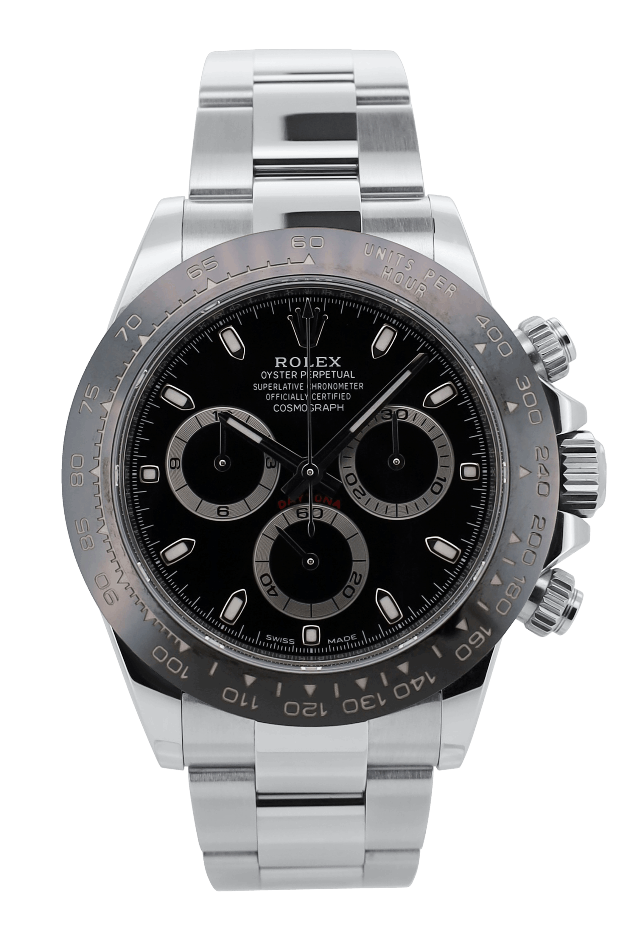 Rolex Daytona schwarzes Blatt - LC100 - 2020 - Stahl - Fullset - Oysterband - 116500LN
