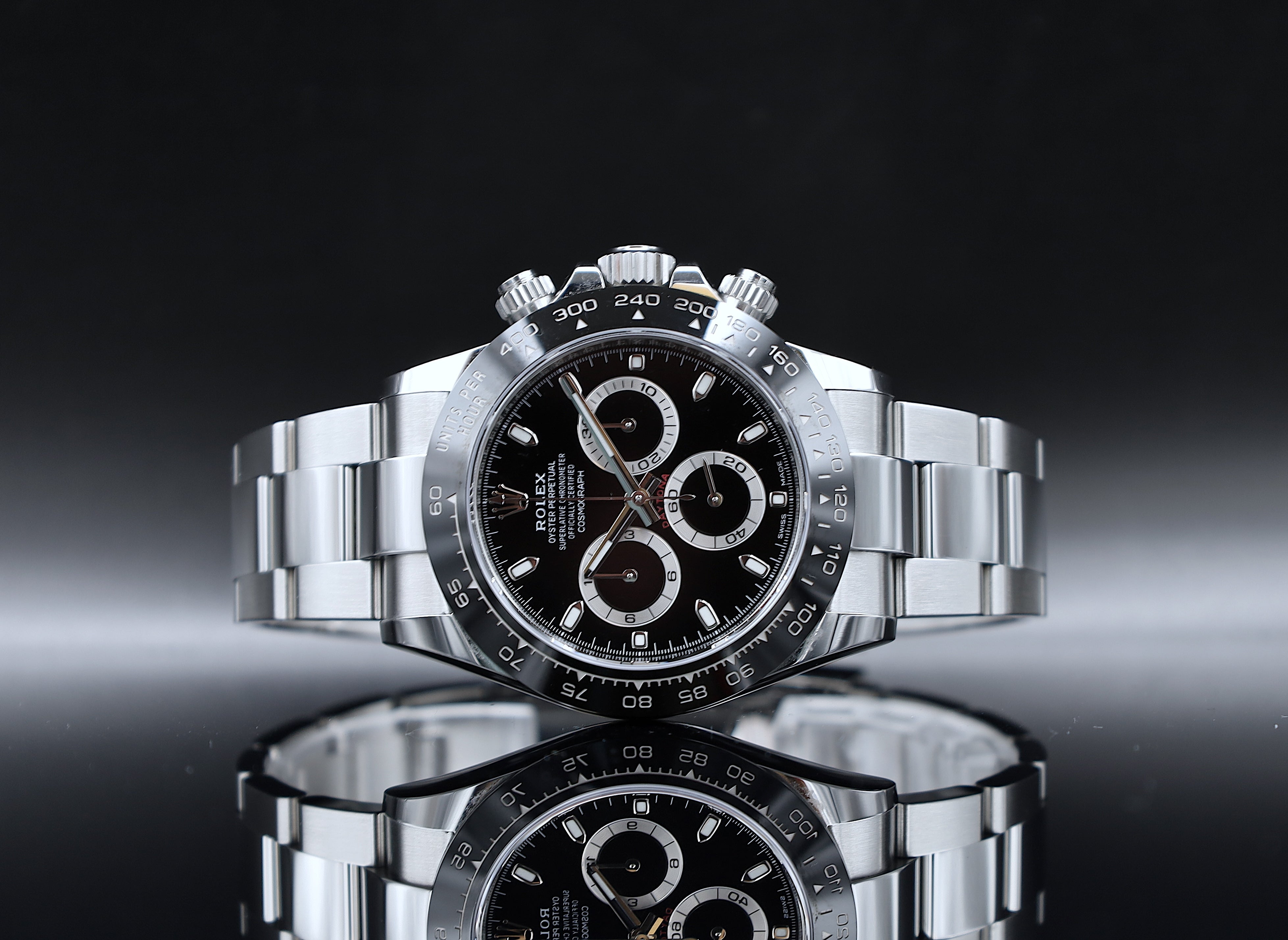 Rolex Daytona schwarzes Blatt - LC100 - 2020 - Stahl - Fullset - Oysterband - 116500LN