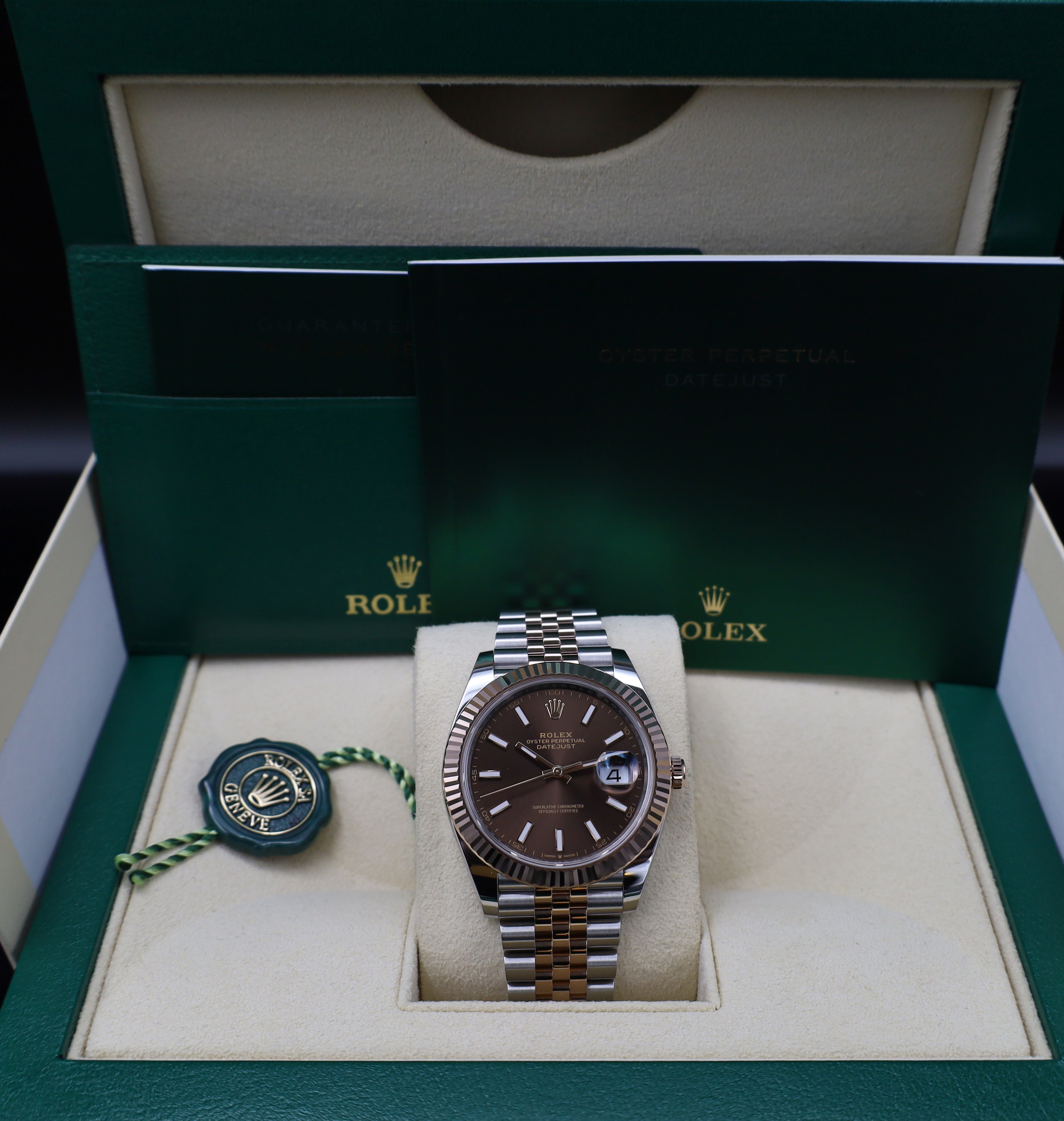 Rolex Datejust 41 Chocolate  - 2023  - Stahl/ Roségold - Jubilee - Fullset - 126331