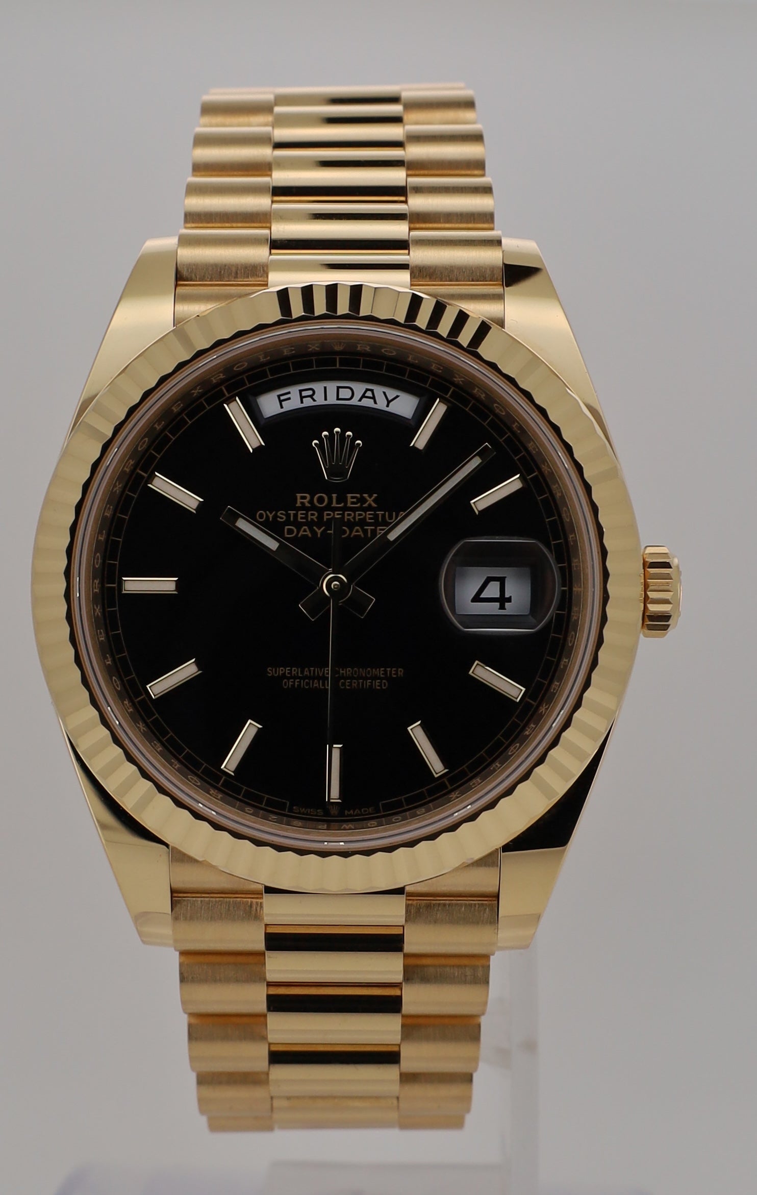 Rolex Day Date Schwarz Wabe - 2021 - Full Set - 228238
