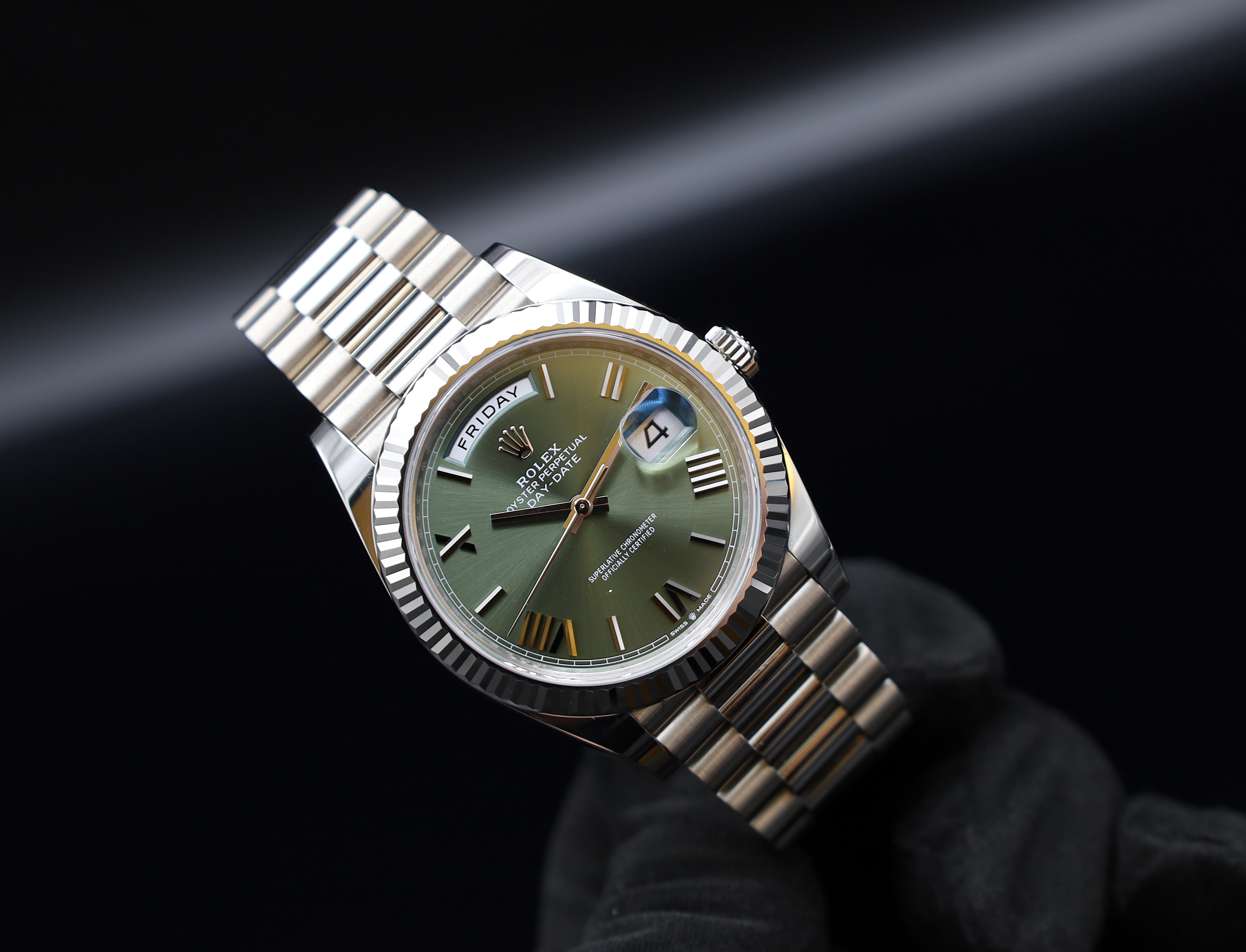 Rolex Day Date Olivé Weßgold - 2024 - Fullset - 228239