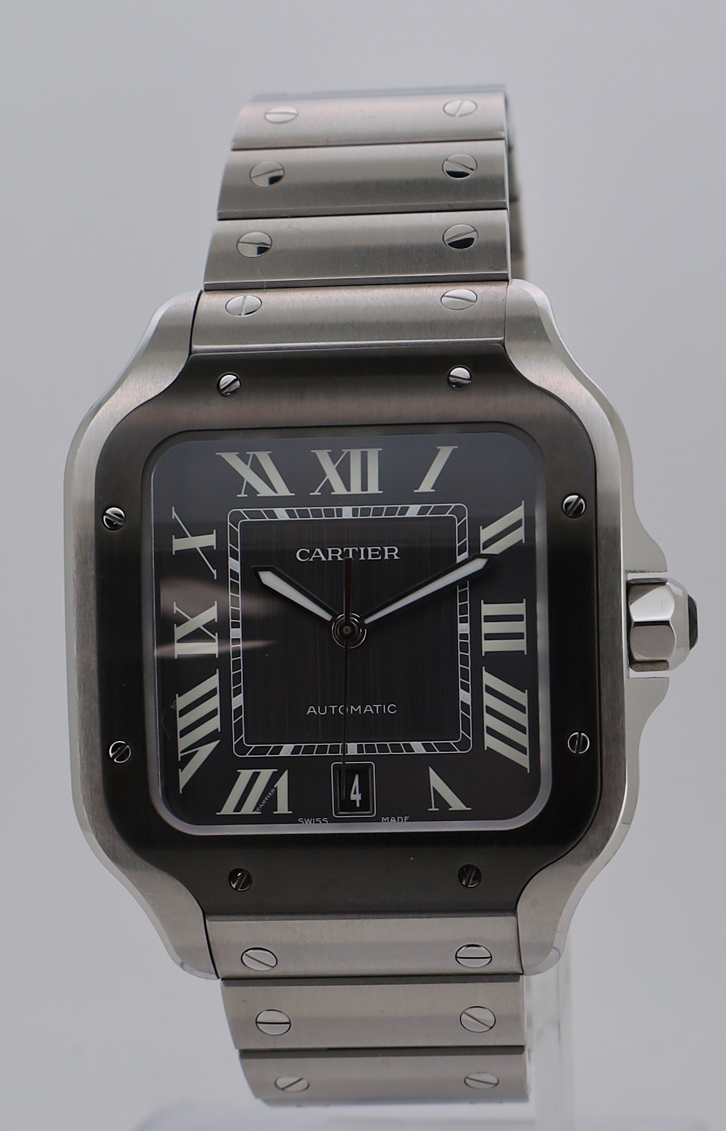 Cartier Santos De Cartier Grau Stahl/Kautschuk - 12/2023 - WSSA0037 -Fullset