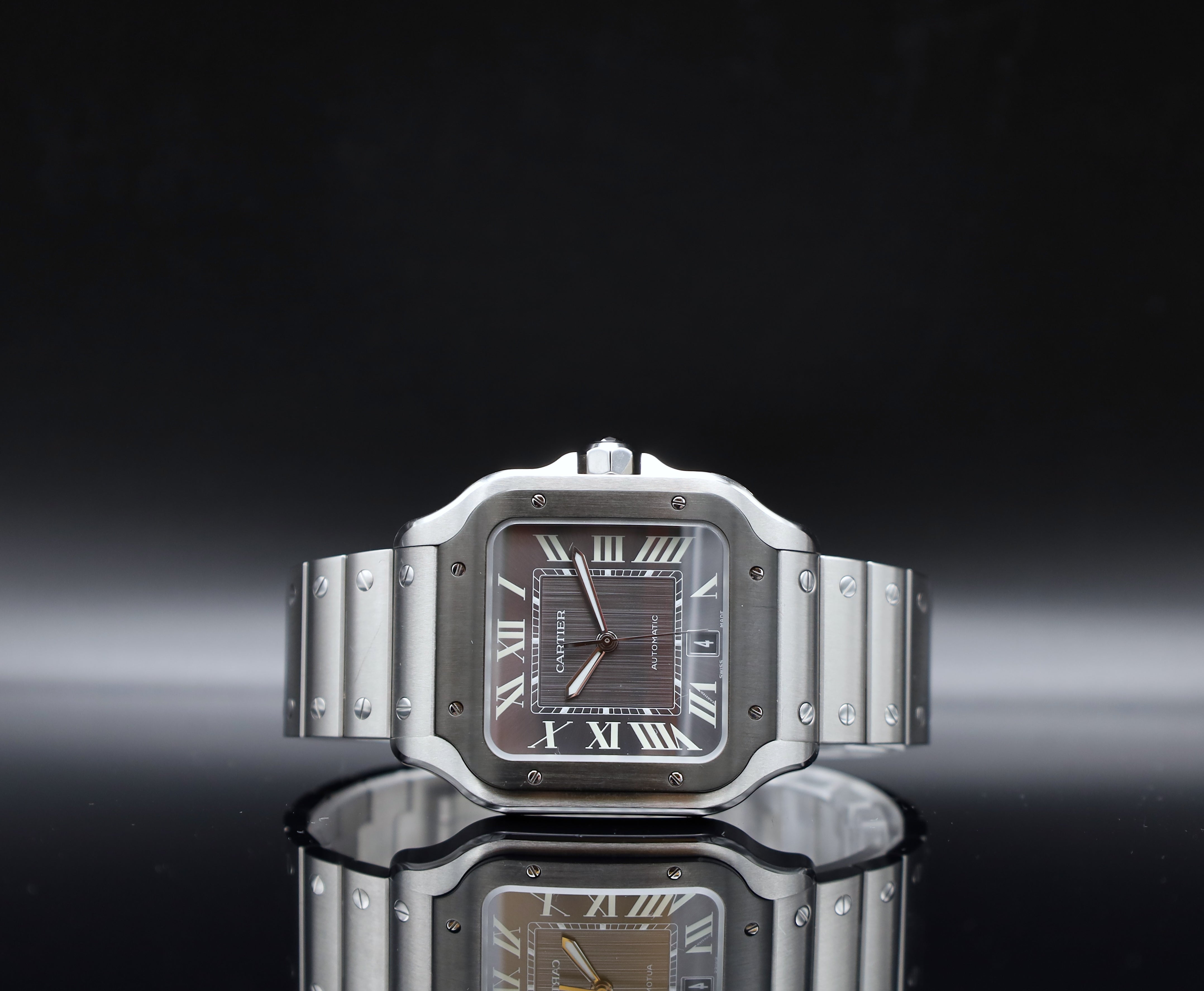 Cartier Santos De Cartier Grau Stahl/Kautschuk - 12/2023 - WSSA0037 -Fullset