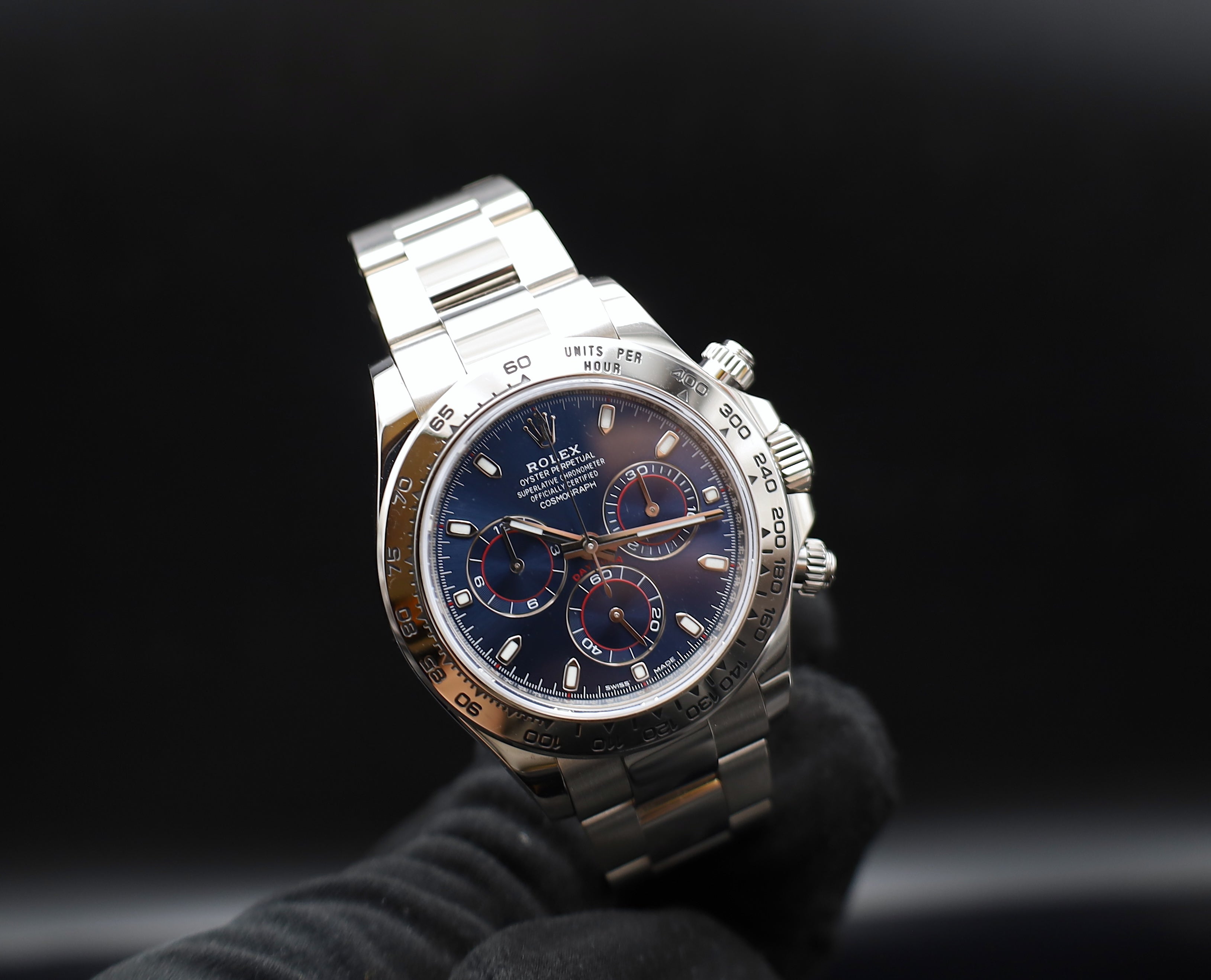 Rolex Daytona Weißgold Zifferblatt Blau - 2023 - Fullset - Oysterband - 116509