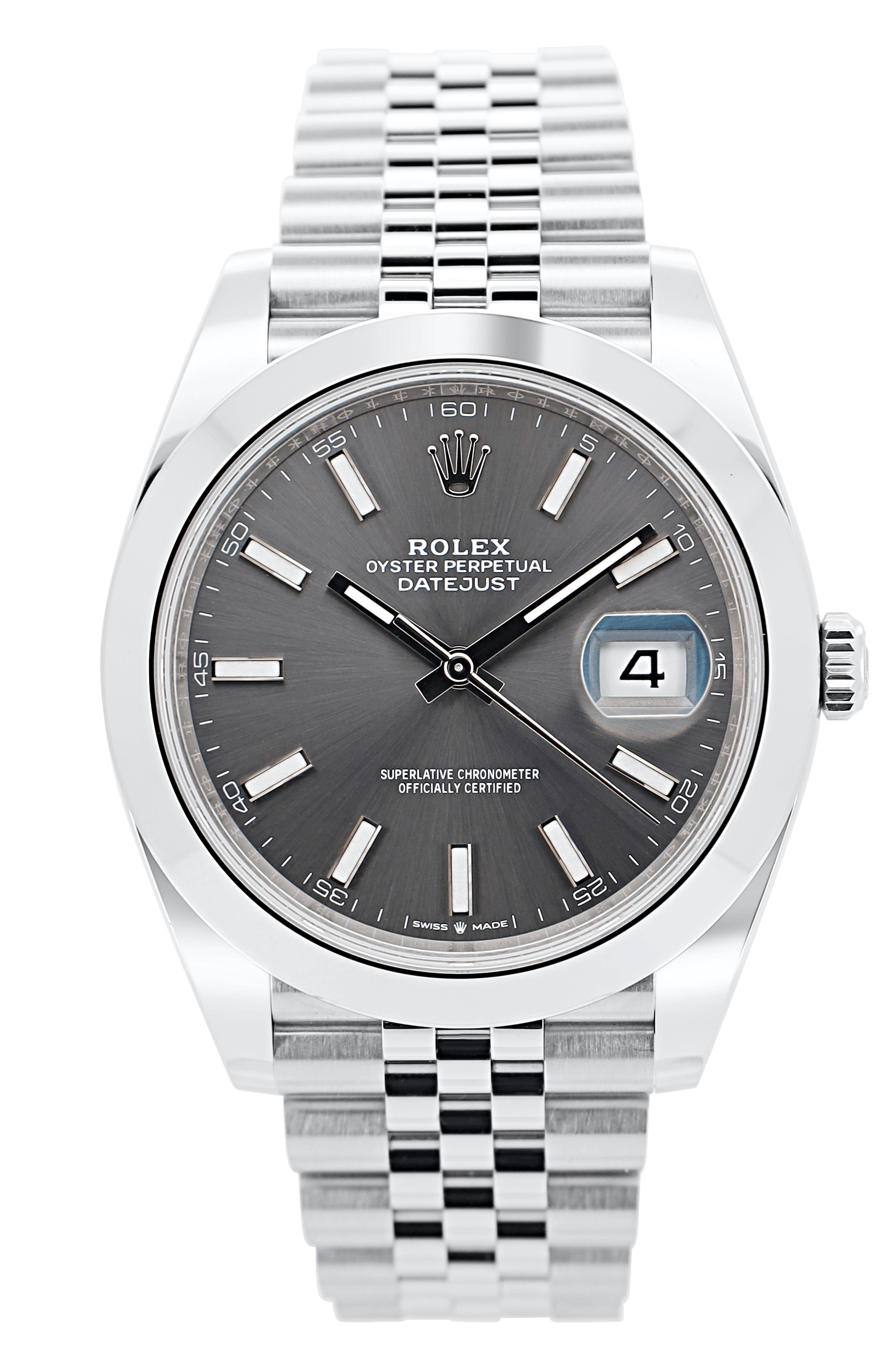 Rolex Datejust 41 Rhodium/ Grau - 2025  - Fullset - Jubileeband - 126300 - LC100