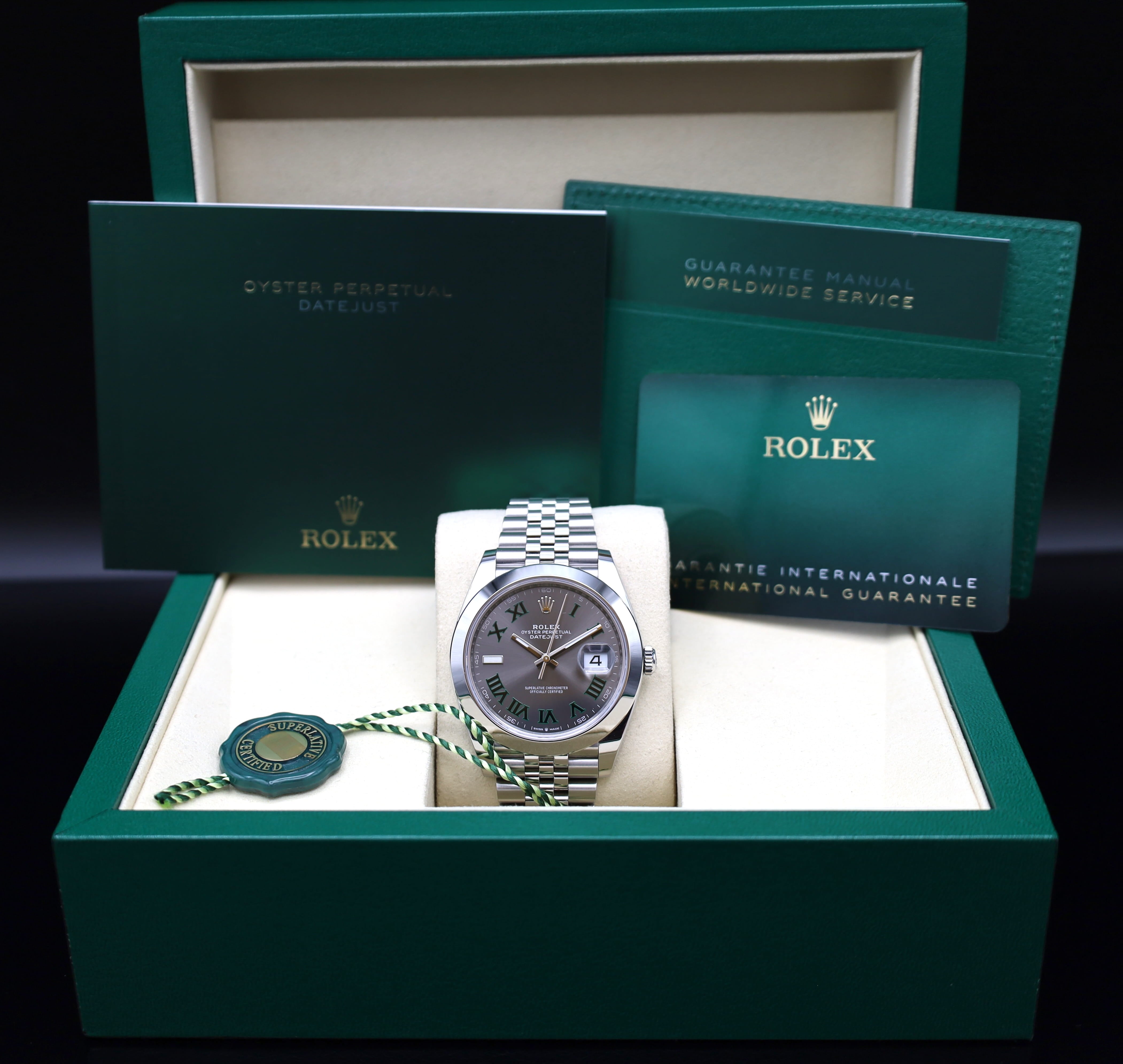 Rolex Datejust 41 / Wimbledon / Lc100 / 12/2025 / FULLSET