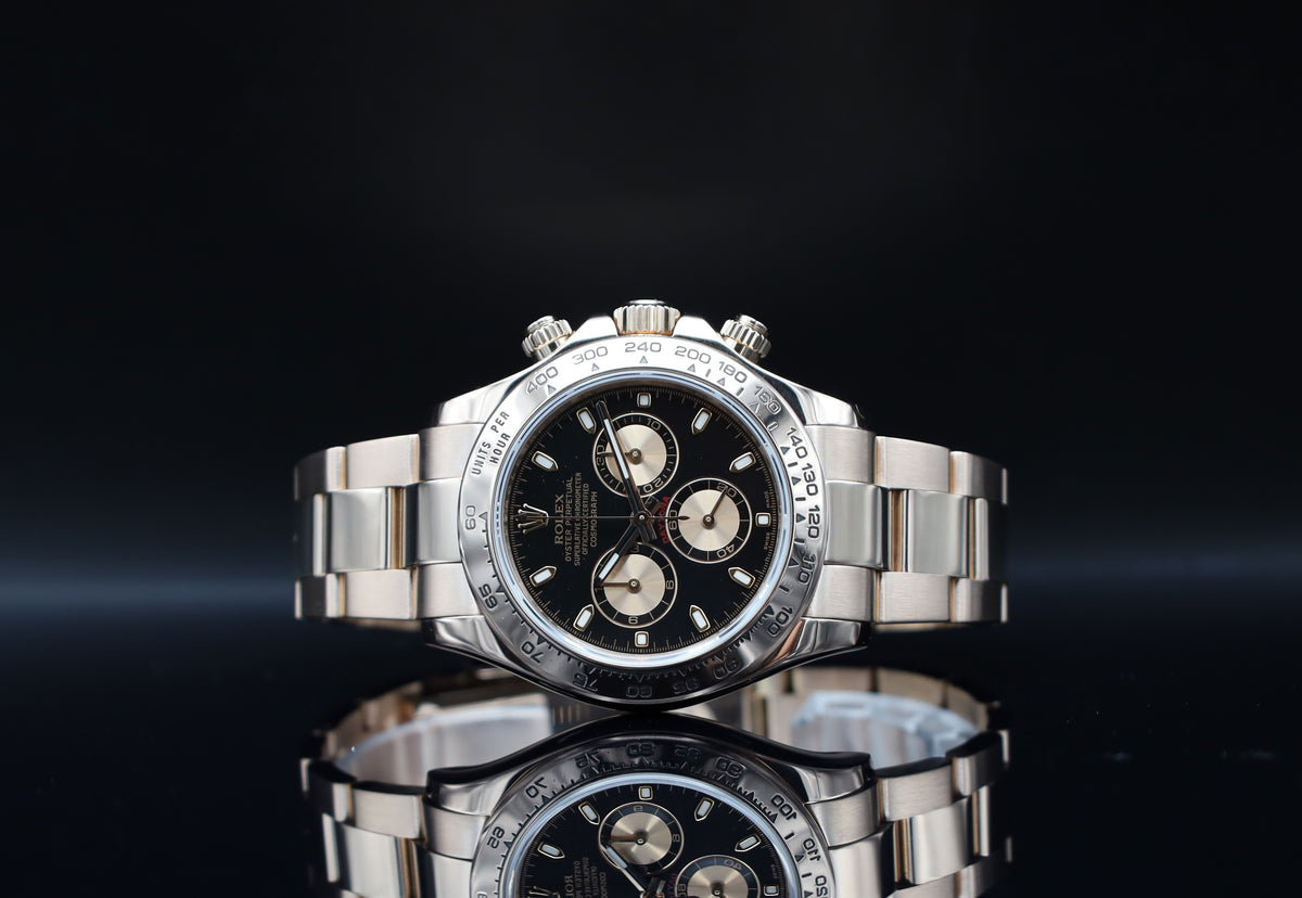 Rolex Daytona Schwarzes Blatt - Roségold - LC Niederlande - 116505 - 2019 - Fullset
