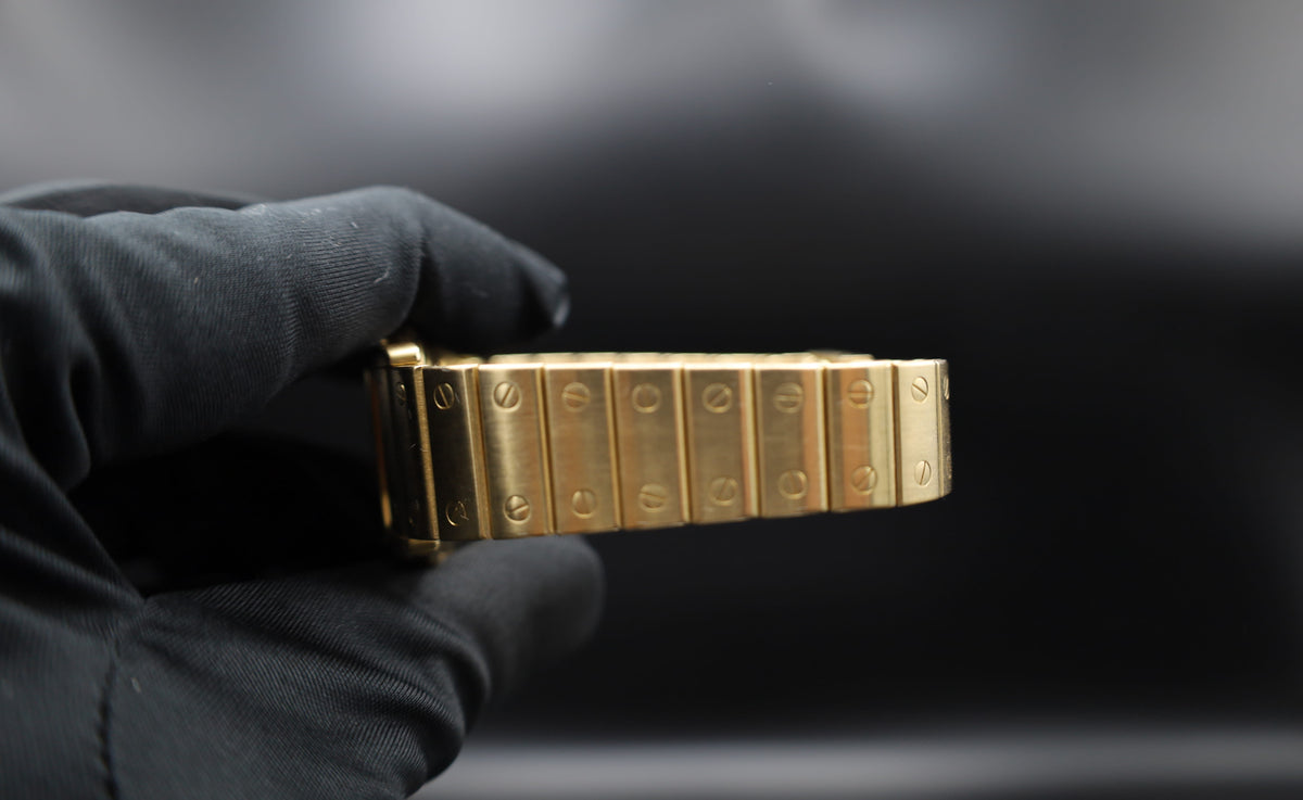 Cartier Santos Galbee - 750er Vollgold - 1991 - Fullset