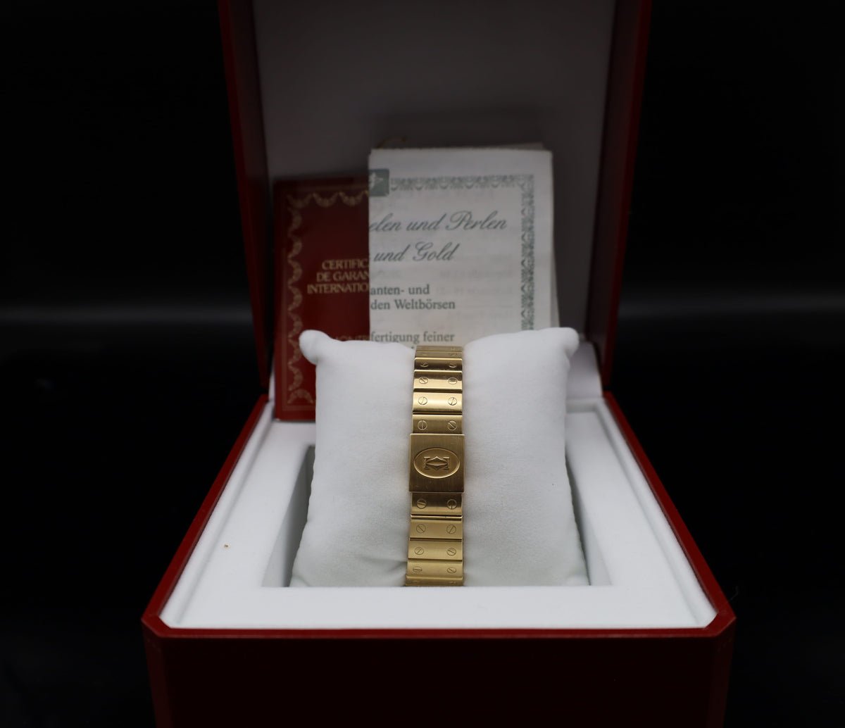 Cartier Santos Galbee - 750er Vollgold - 1991 - Fullset