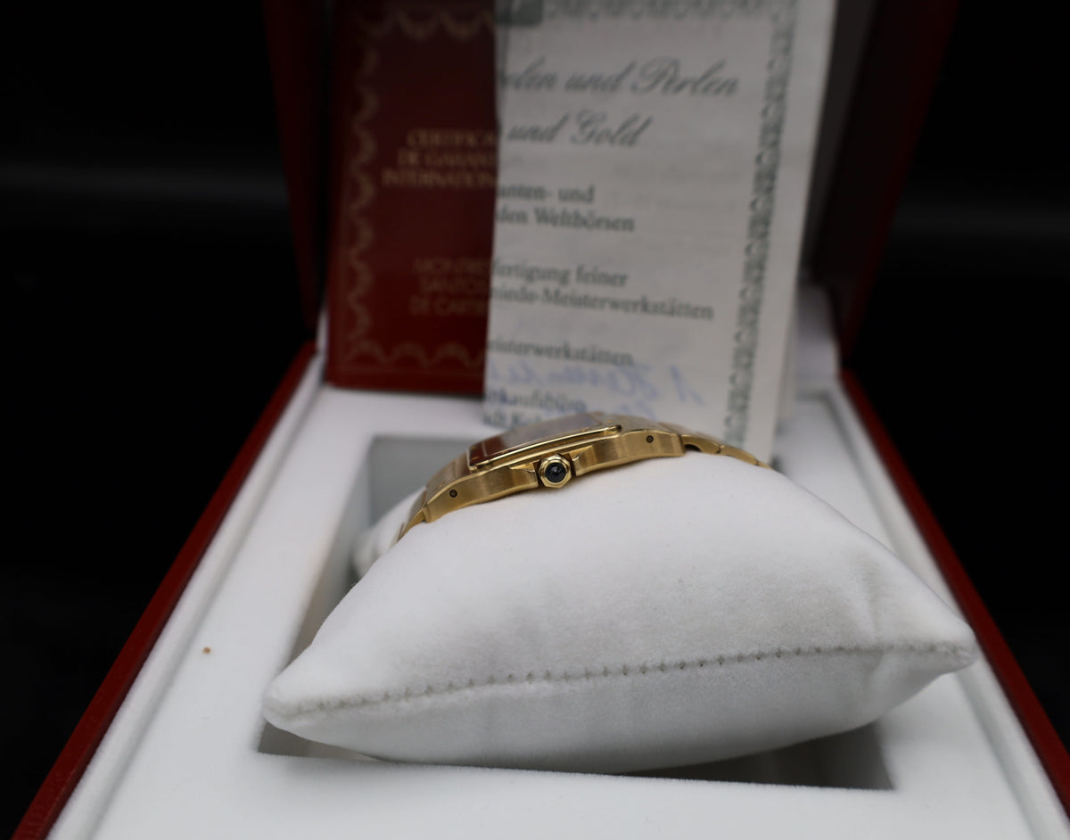 Cartier Santos Galbee - 750er Vollgold - 1991 - Fullset
