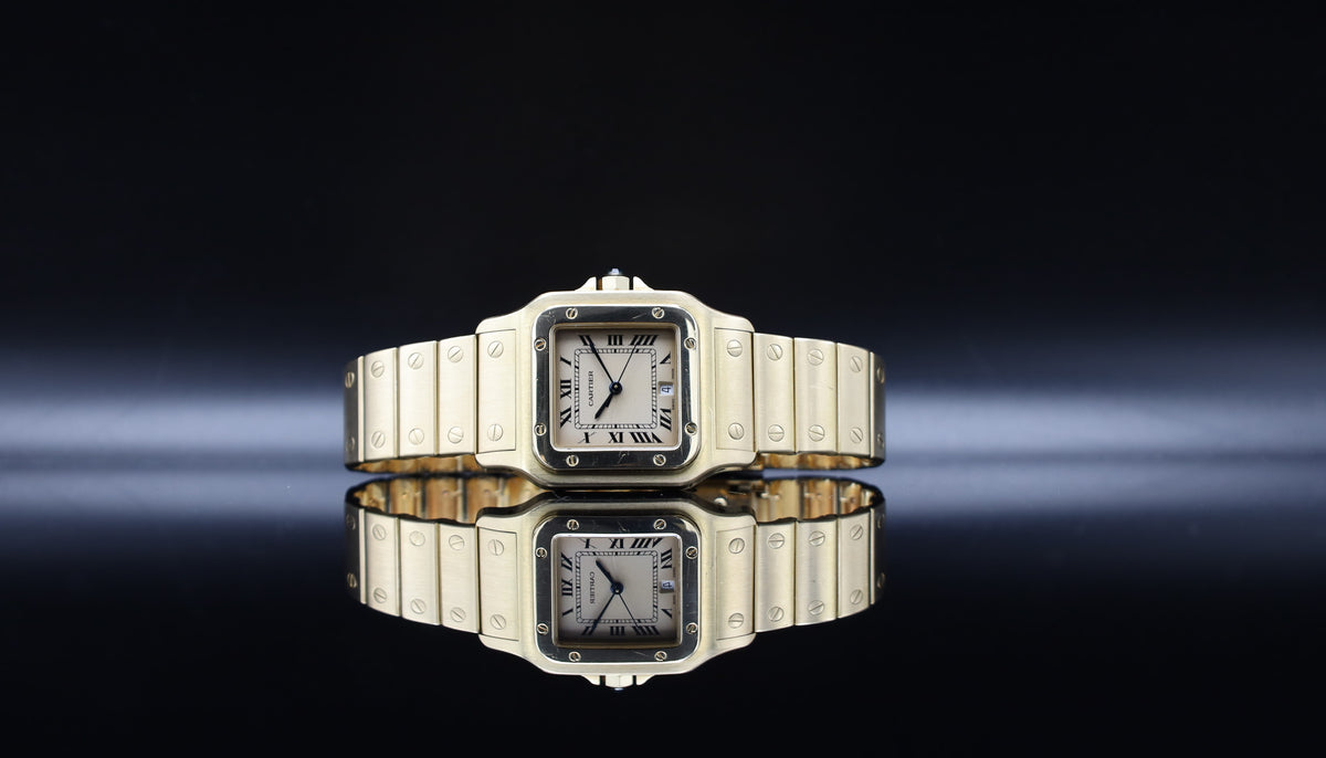 Cartier Santos Galbee - 750er Vollgold - 1991 - Fullset